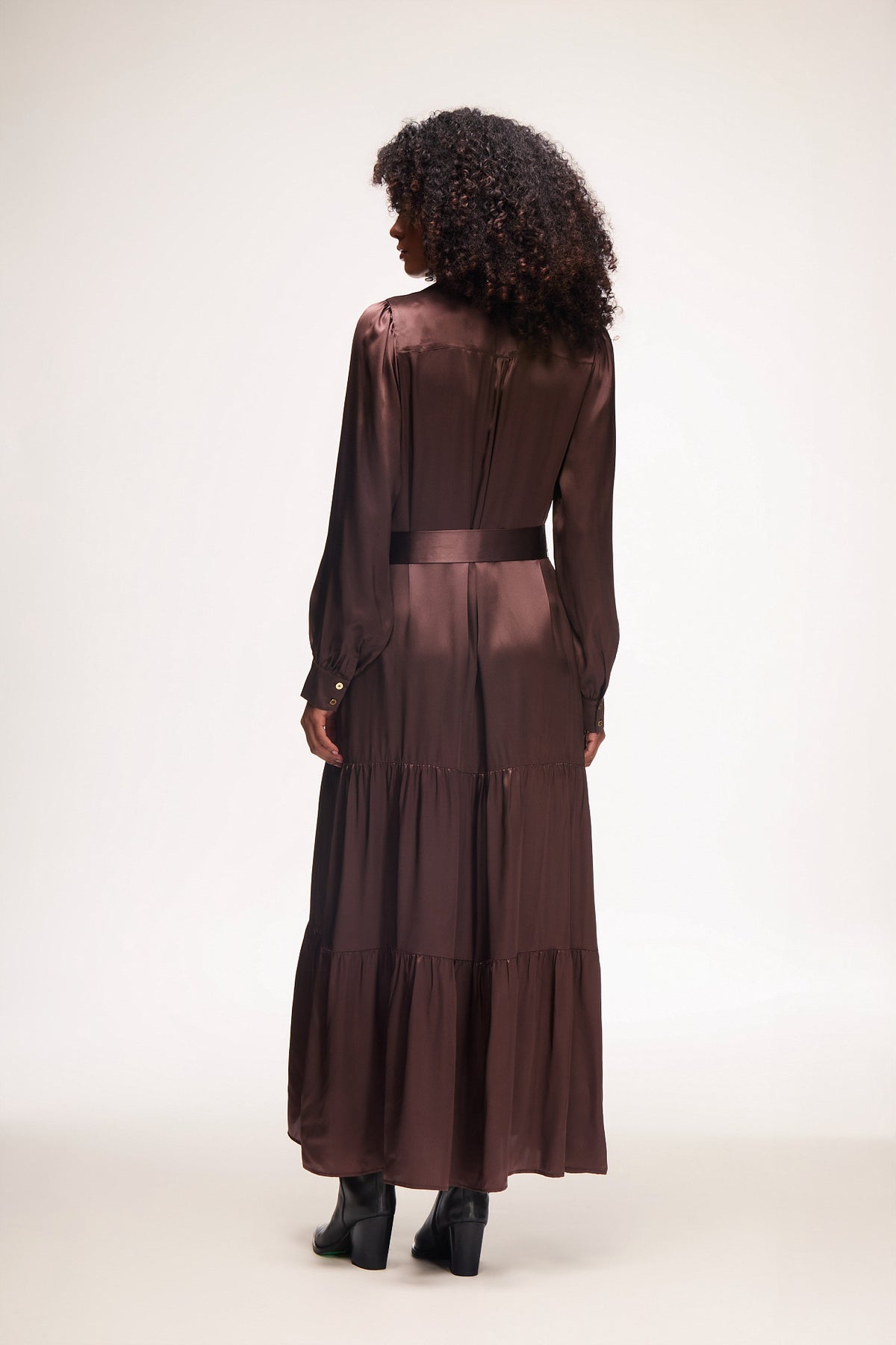 Legzira Silk Maxi Shirt Dress