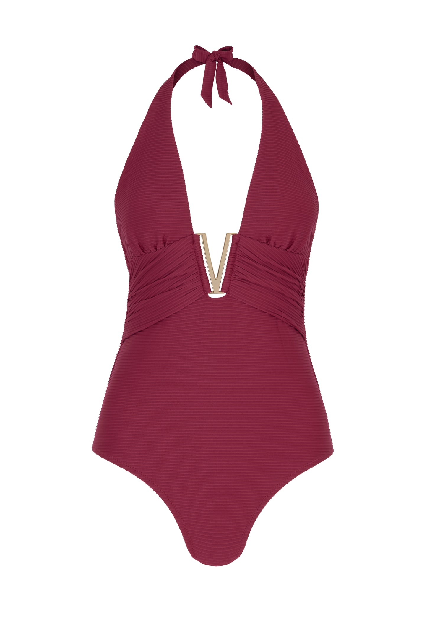 Cassis V-Bar Halterneck Swimsuit