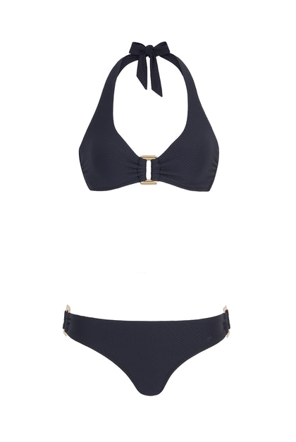 Heidi Klein - UK Store - Black Rectangle Halterneck Bikini