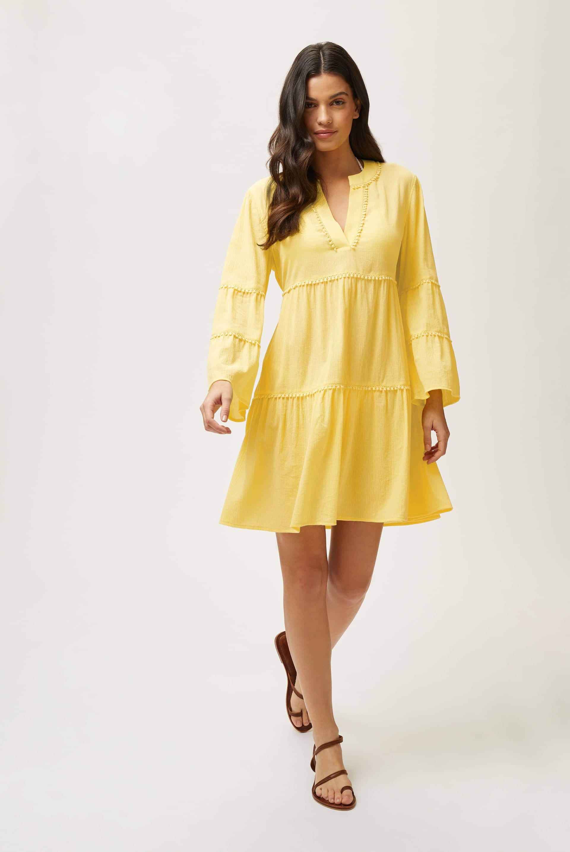 Yellow fashion kaftan