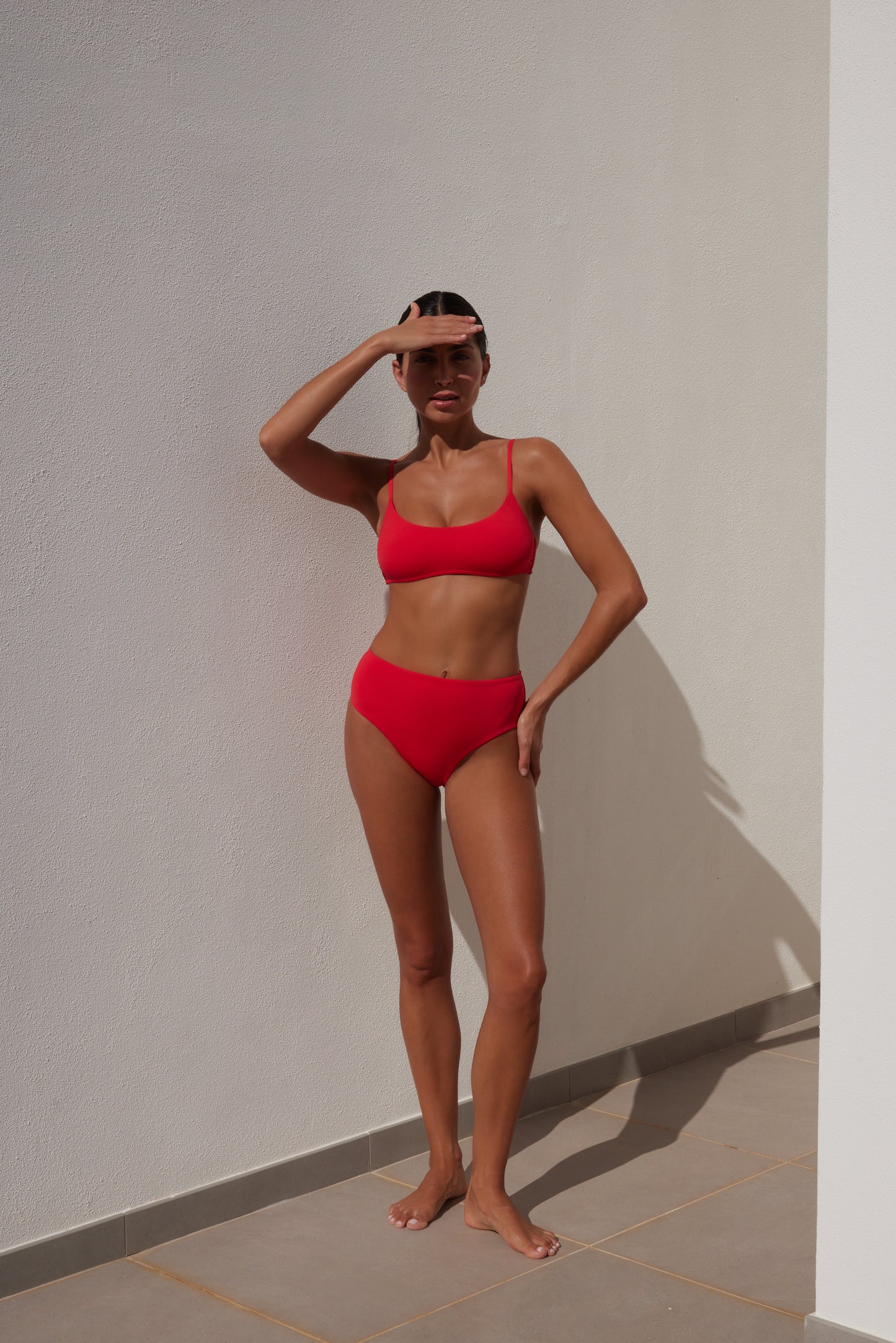 Watermelon Red High Waist Bottom