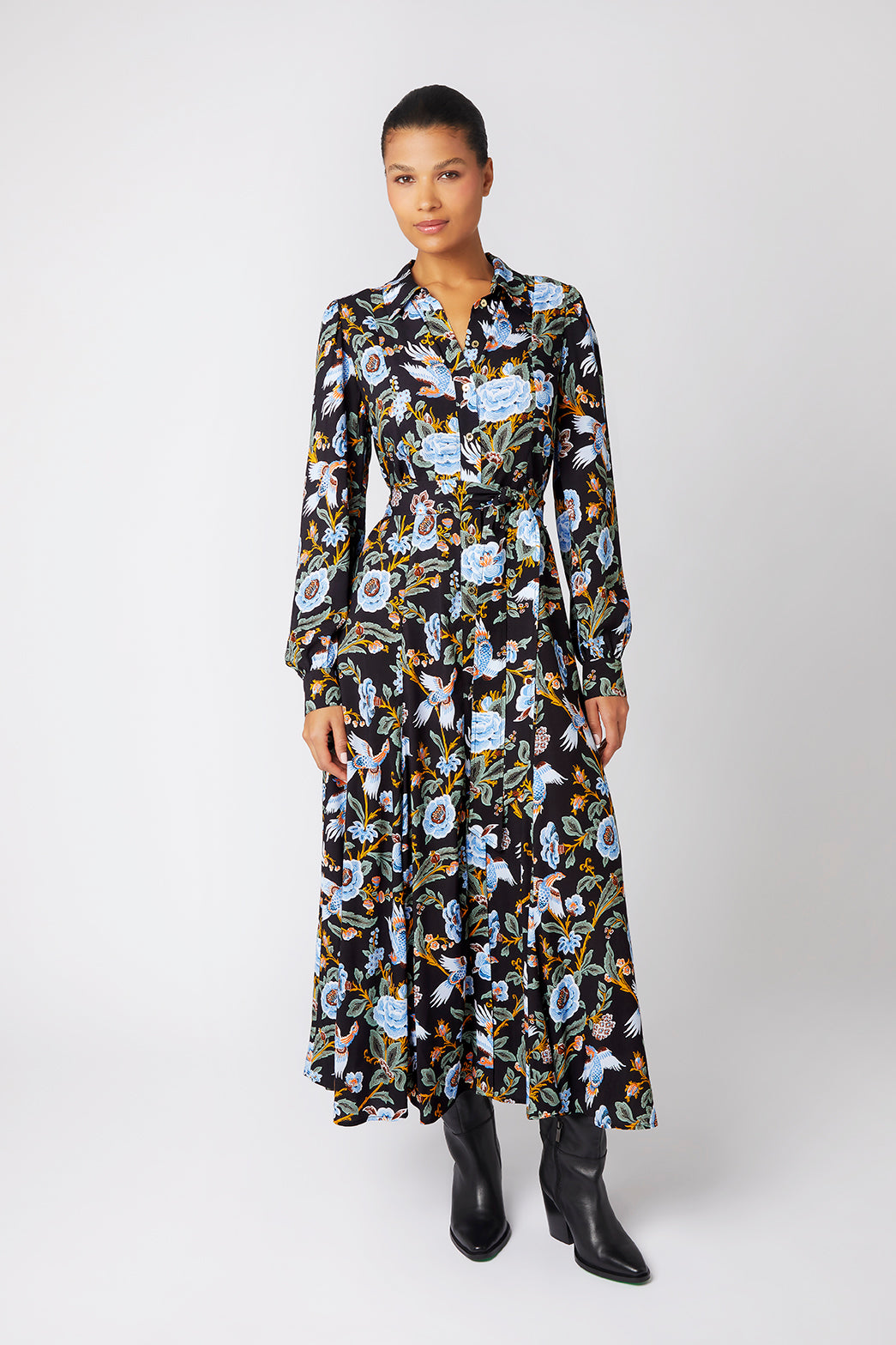 heidi klein shirt dress La Marquet Silk Maxi Shirt Dress  Heidi Klein