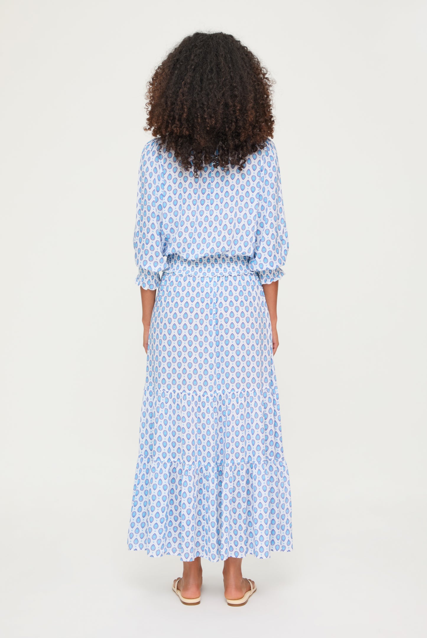 La Croisette Smocked Waist Maxi Dress