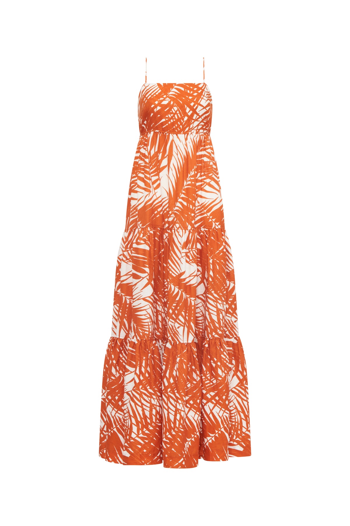 Marrakesh Palm Tiered Maxi Dress