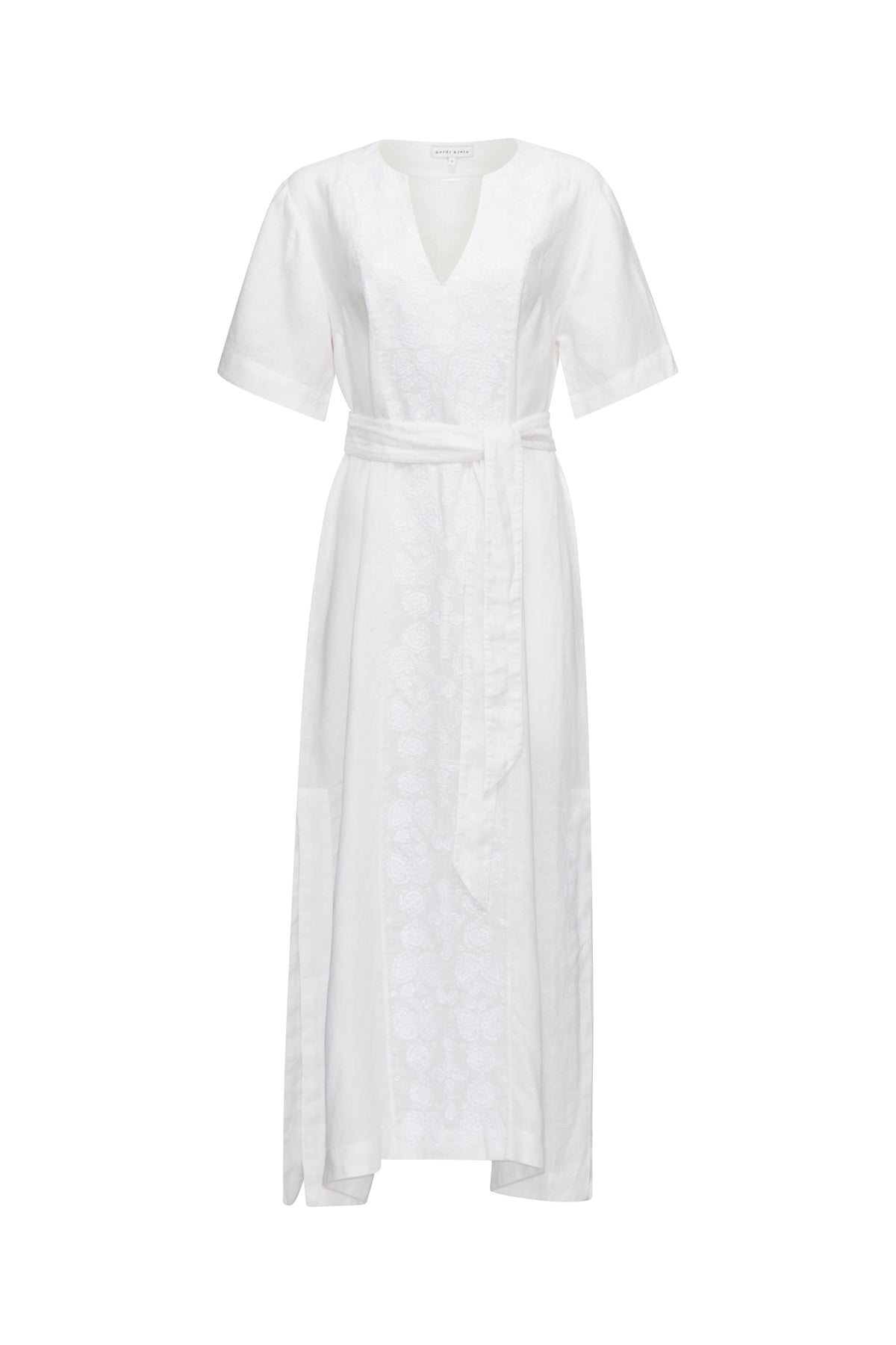 White Bay Embroidered Maxi Beach Kaftan