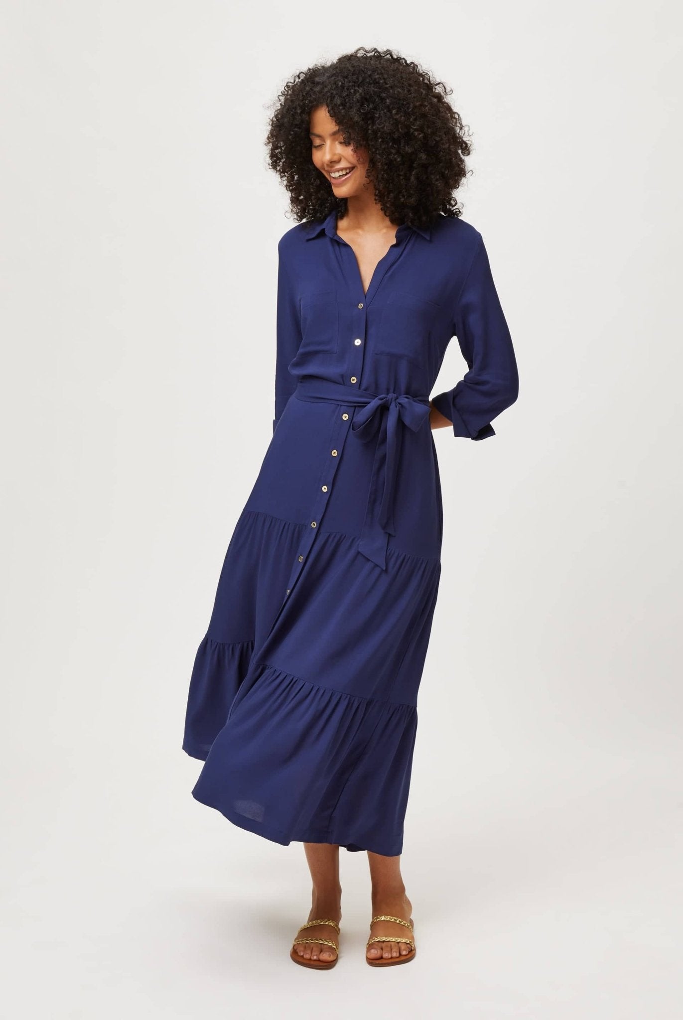 Navy Maxi Shirt Dress Heidi Klein UK Store