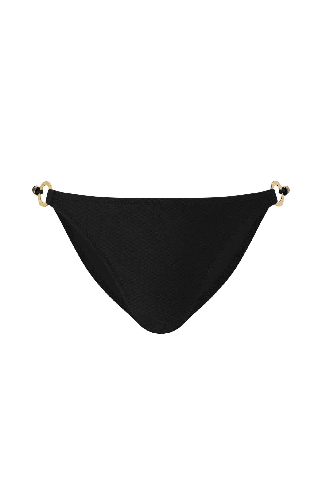 Core Ring Triangle Bikini Bottom in Black - Heidi Klein - UK Store