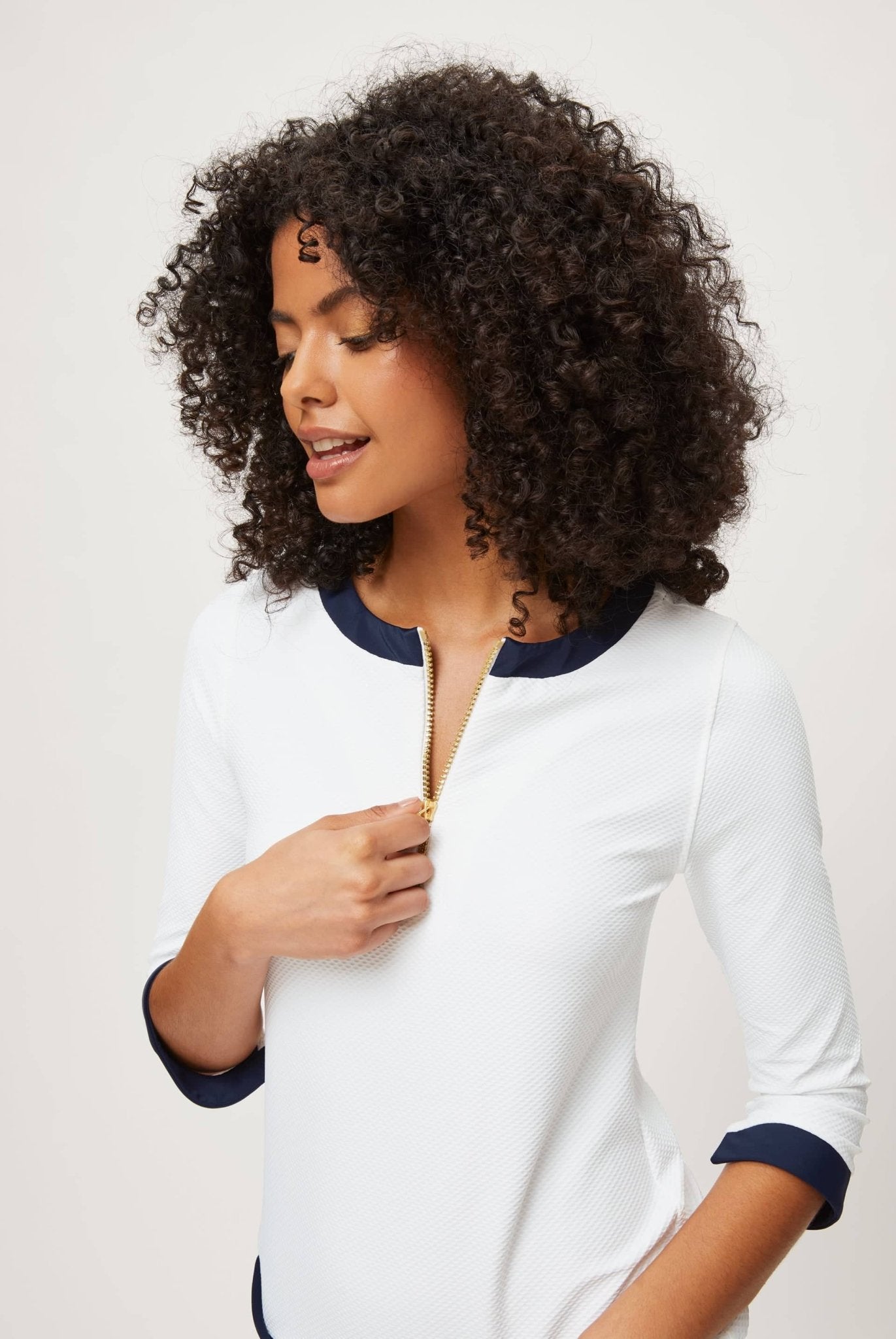 Montauk Long Sleeve Vest in White - Heidi Klein - UK Store