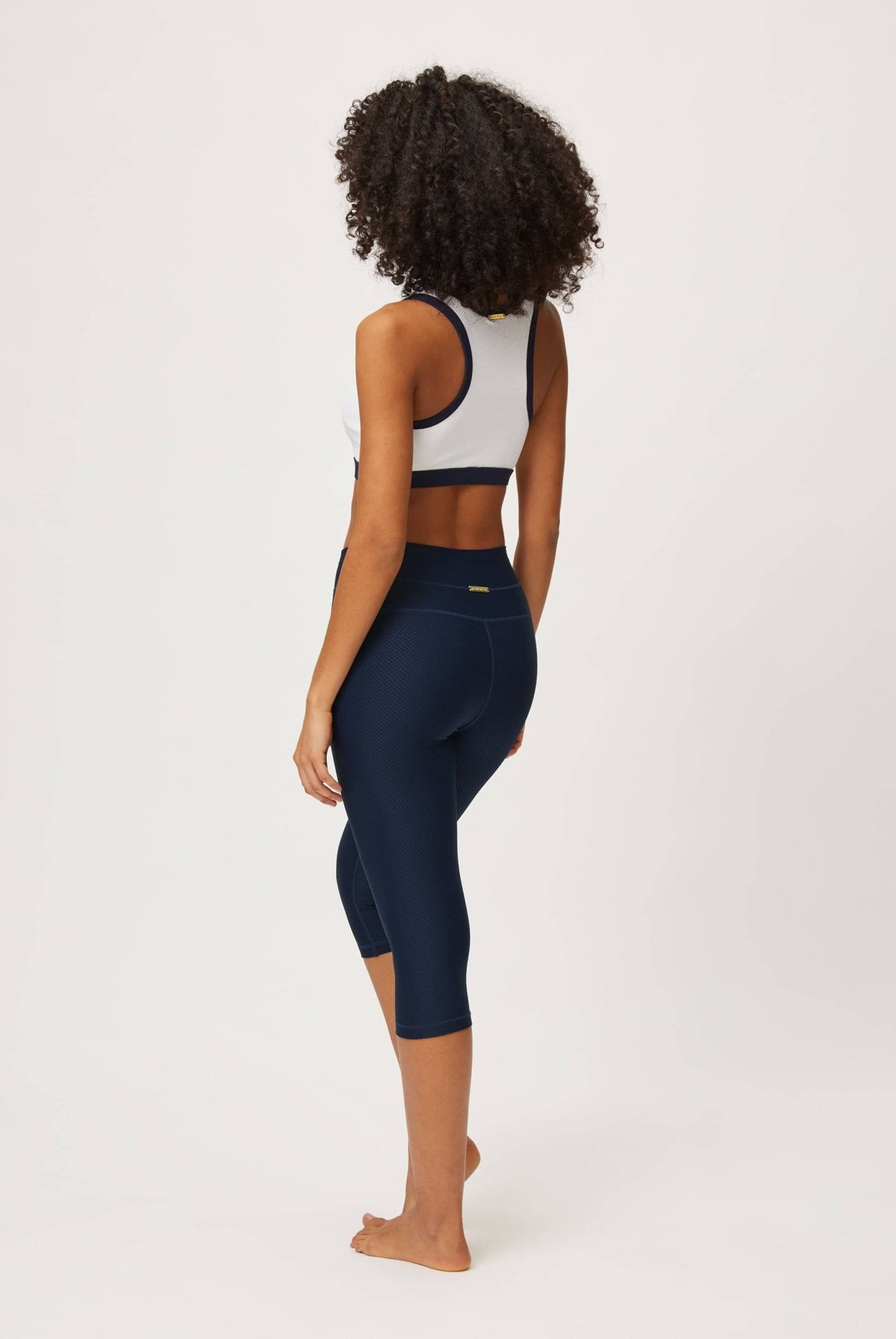 Orient 3/4 Leggings in Navy Blue - Heidi Klein - UK Store