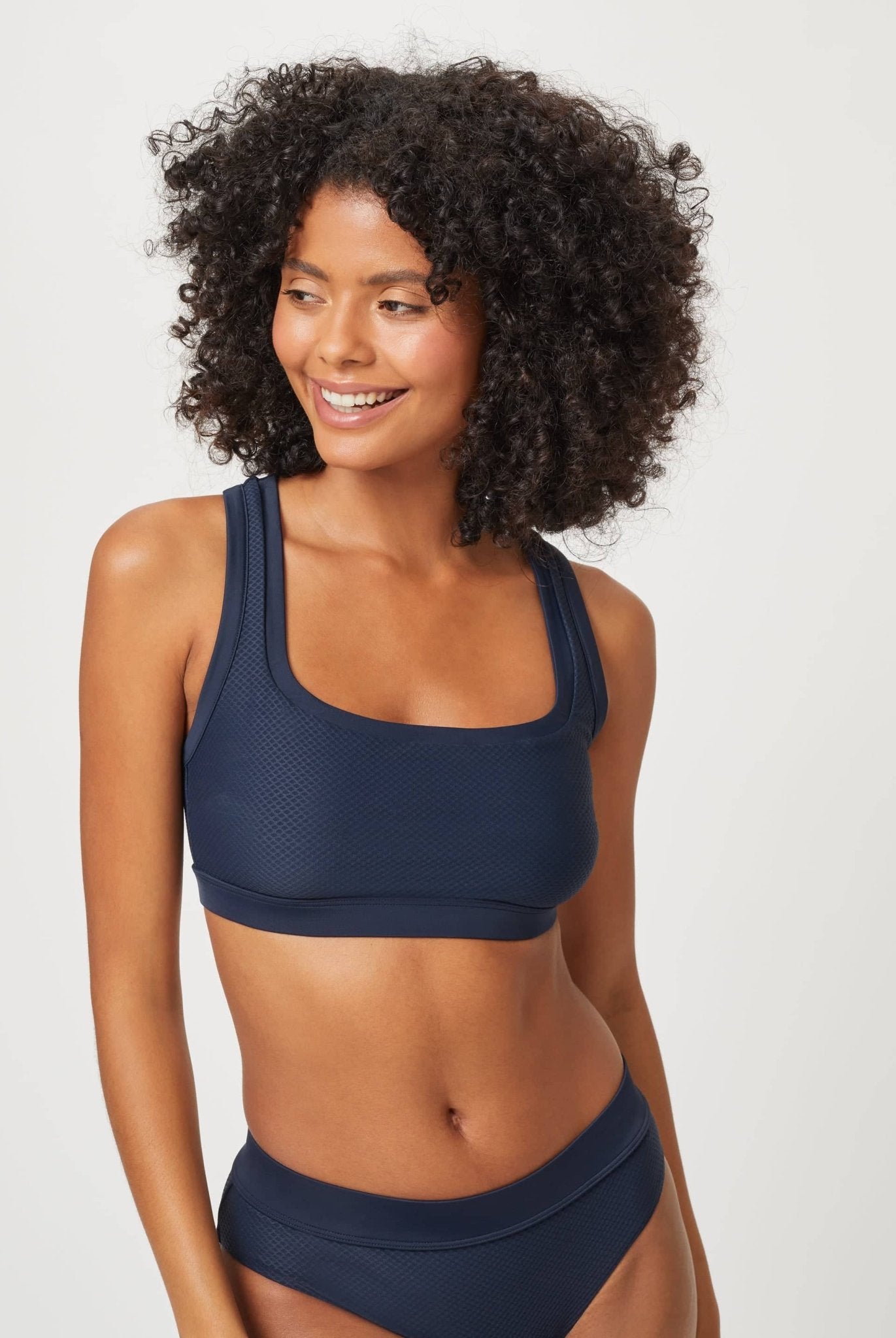 Orient High Waisted Bottoms in Navy - Heidi Klein - UK Store