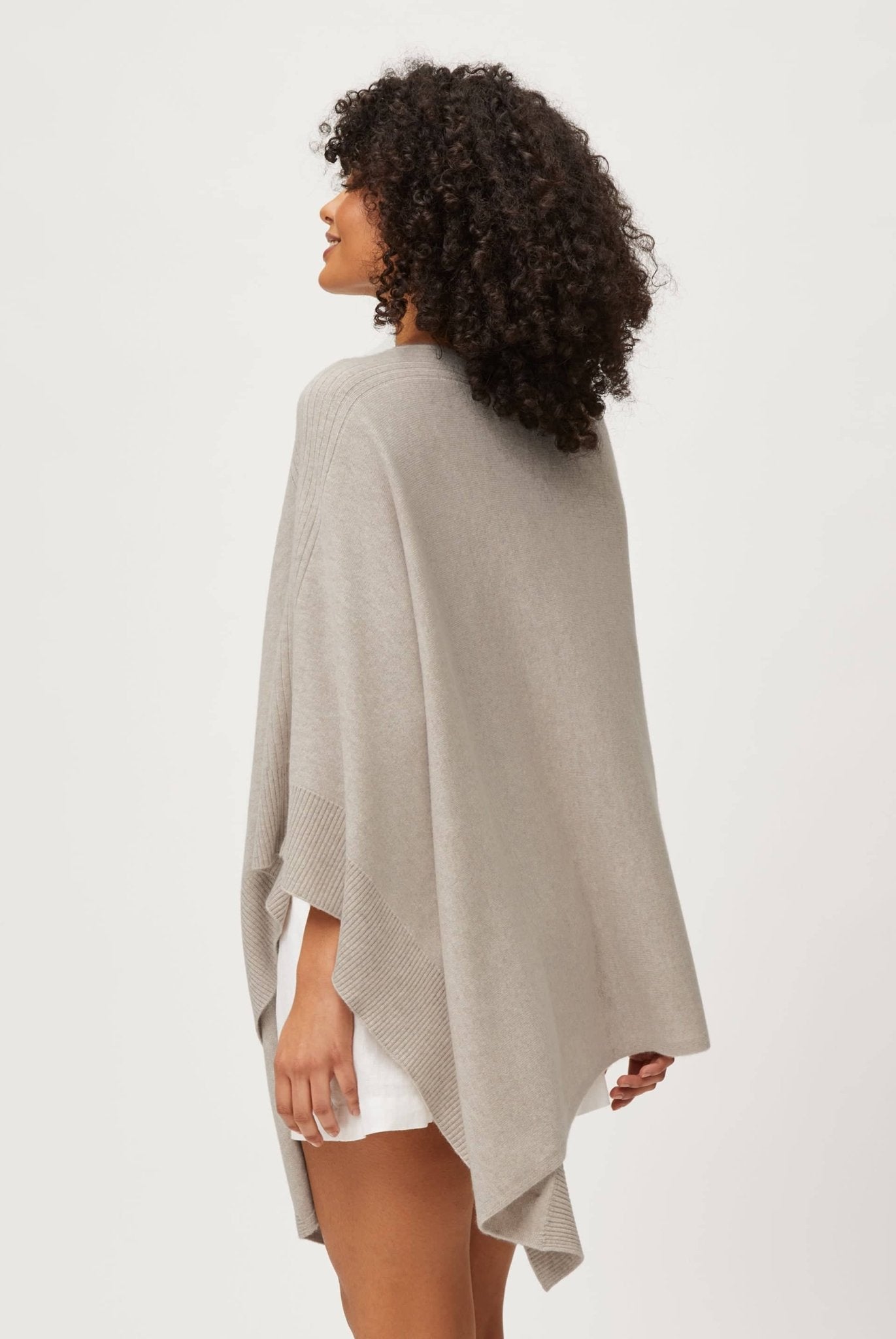 Santa Barbara Poncho in Cream - Heidi Klein - UK Store
