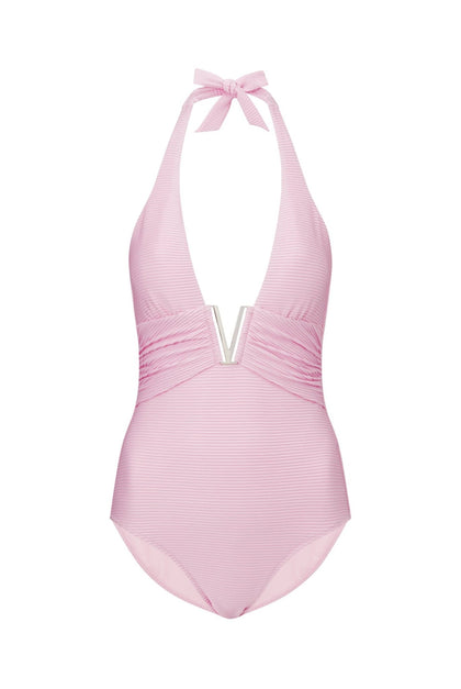 Heidi Klein - UK Store - Sicily V-Bar Halterneck Swimsuit