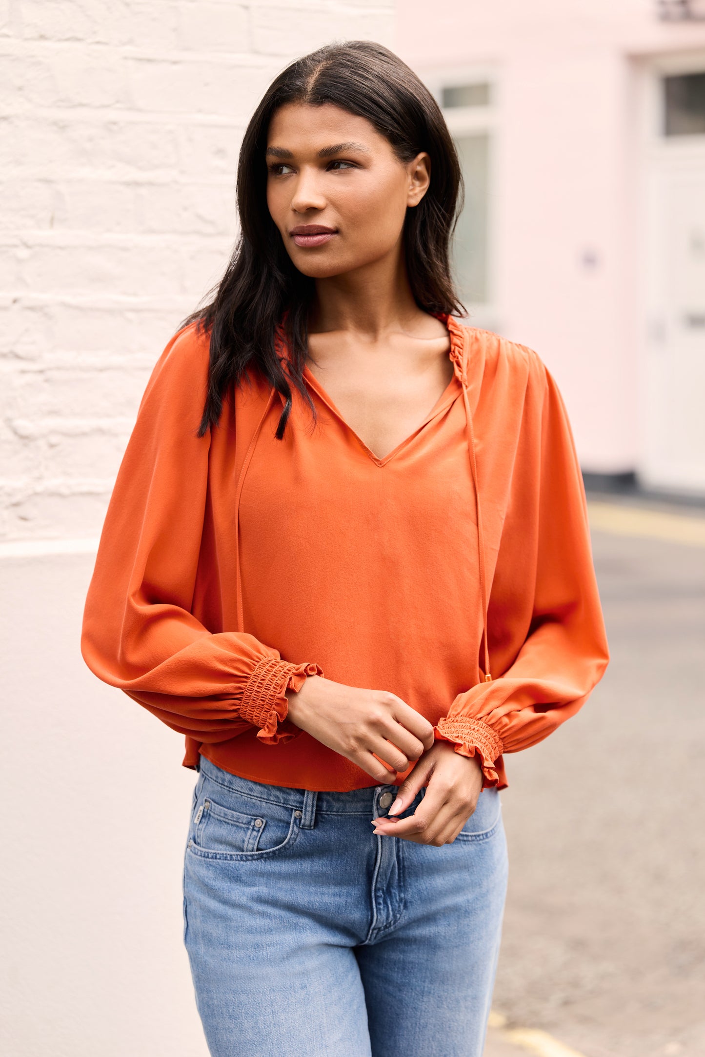 Marylebone Smocked Detail Blouse