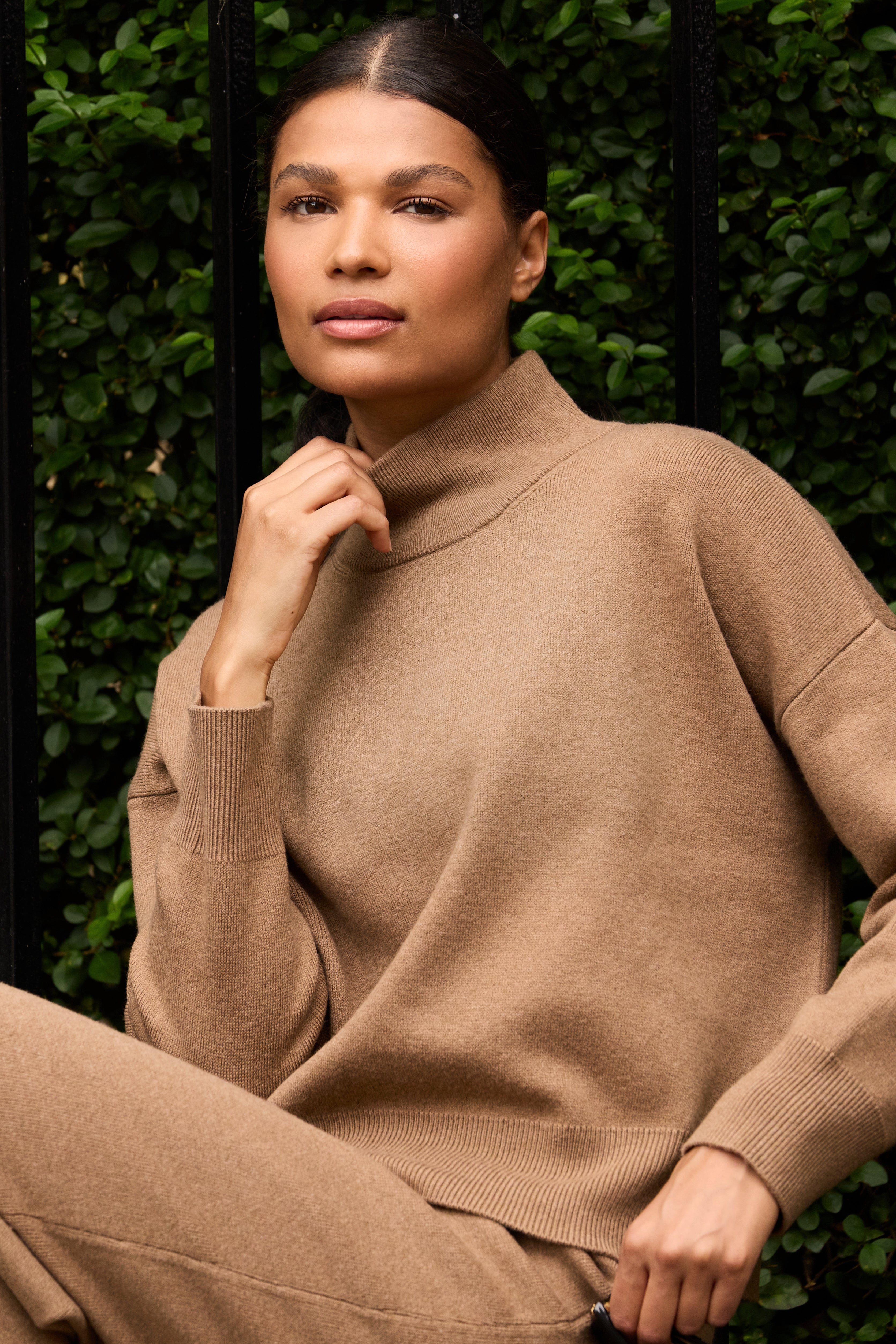 トップス THE SHISHIKUI Boat neck / CAMEL Camel Courchevel Milano