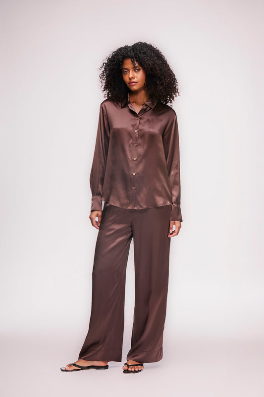 Legzira Silk Shirt & Trousers Co Ord