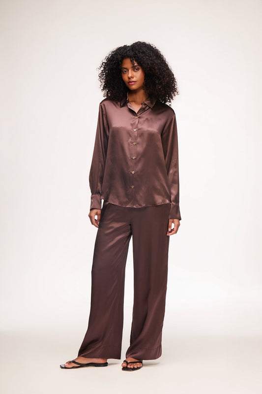 Legzira Silk Shirt & Trousers Co Ord
