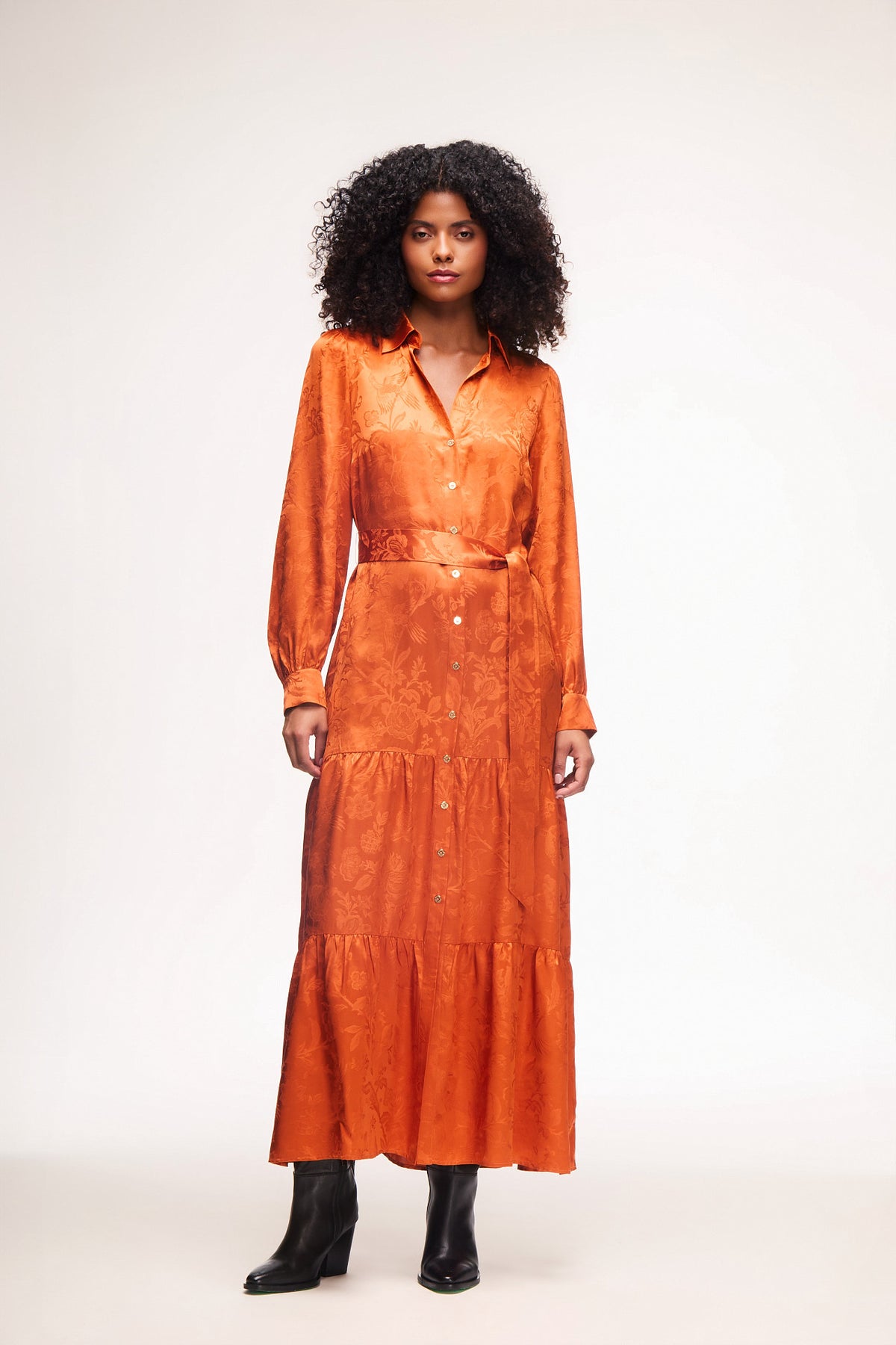Marrakesh Silk Maxi Shirt Dress
