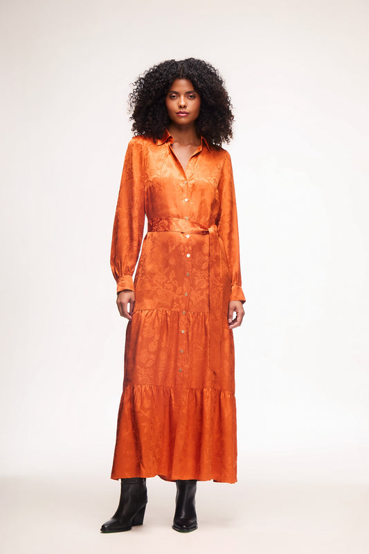 Marrakesh Silk Maxi Shirt Dress