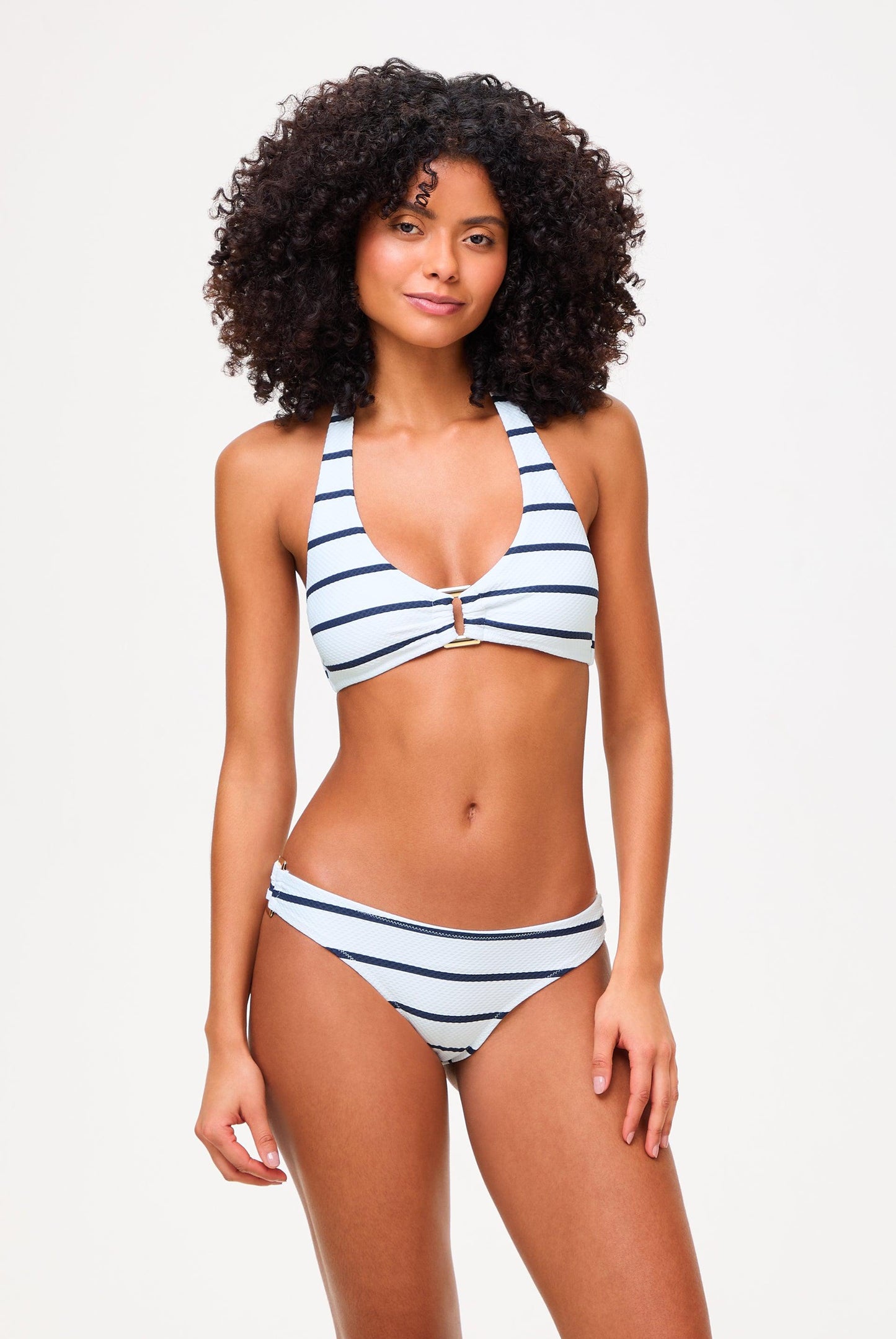 Nautical Stripe Rectangle Halterneck Bikini