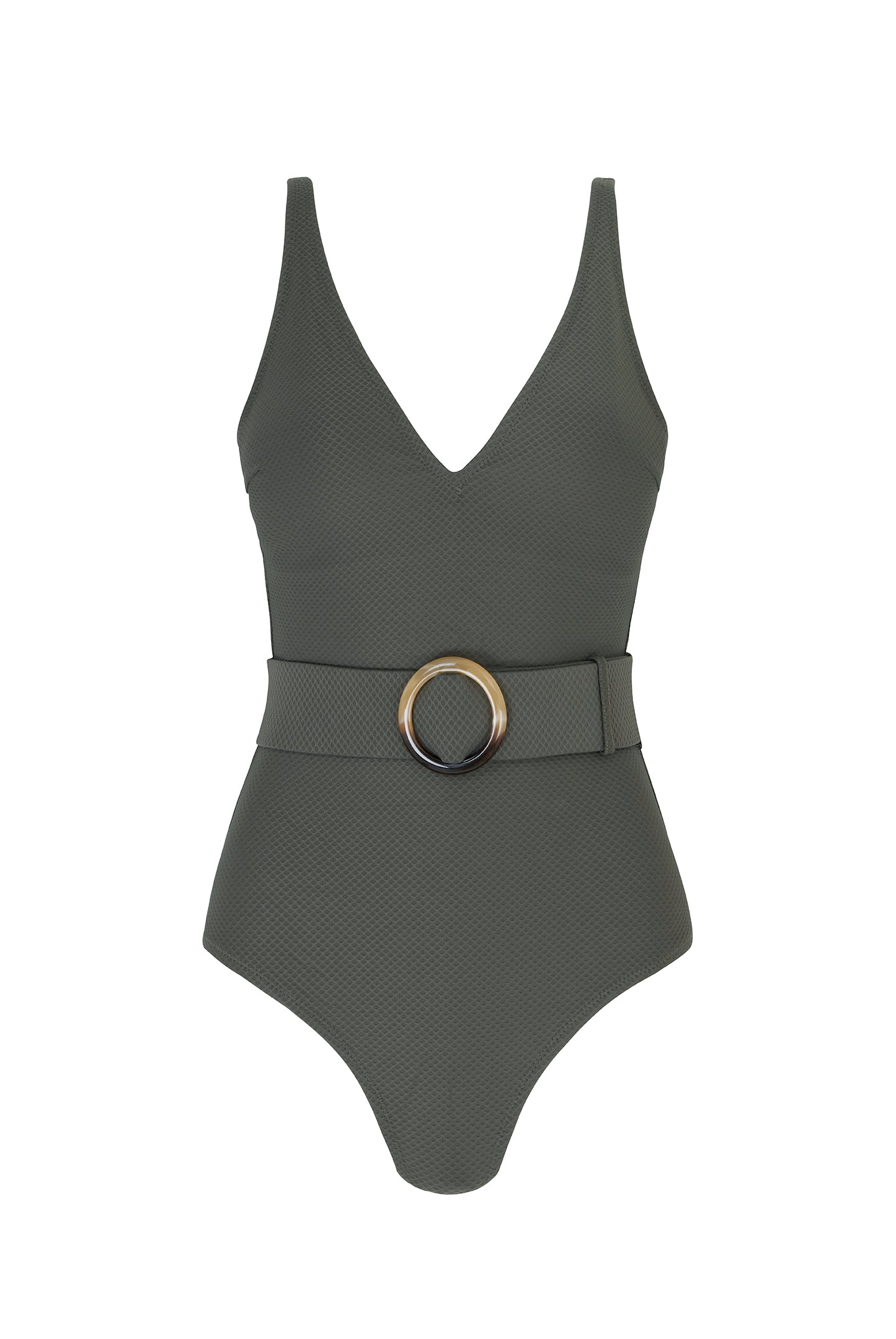 Olive Belted Swimsuit