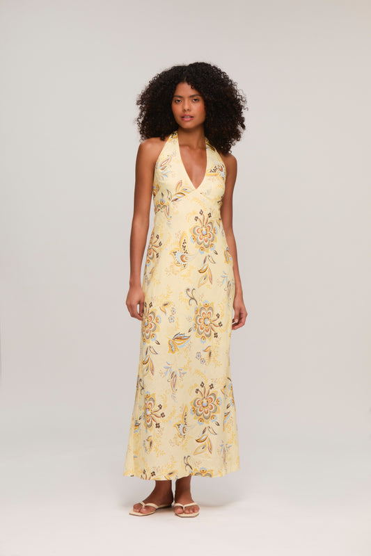 Asilah Halterneck Maxi Dress