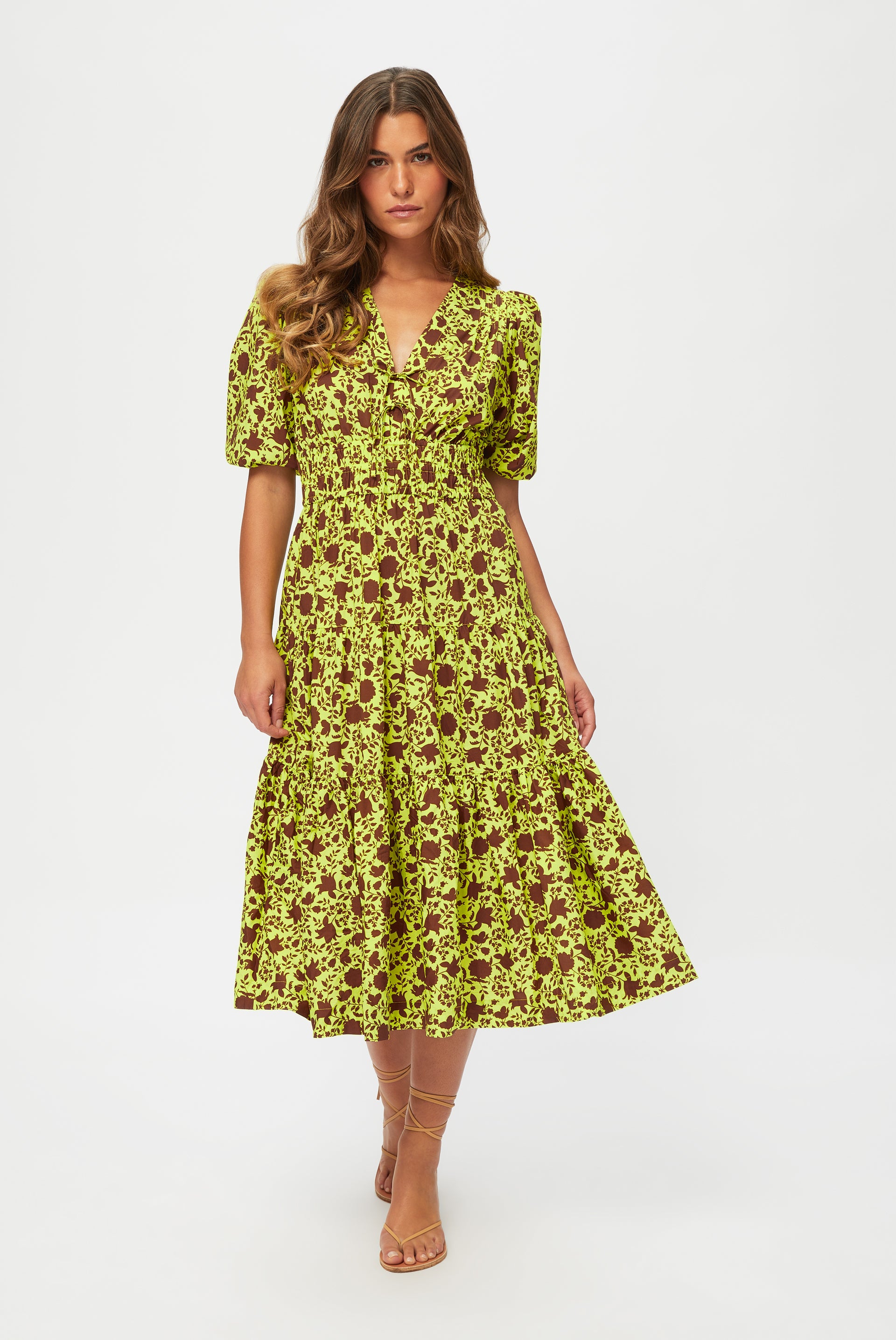 Biot Tiered Midi Dress