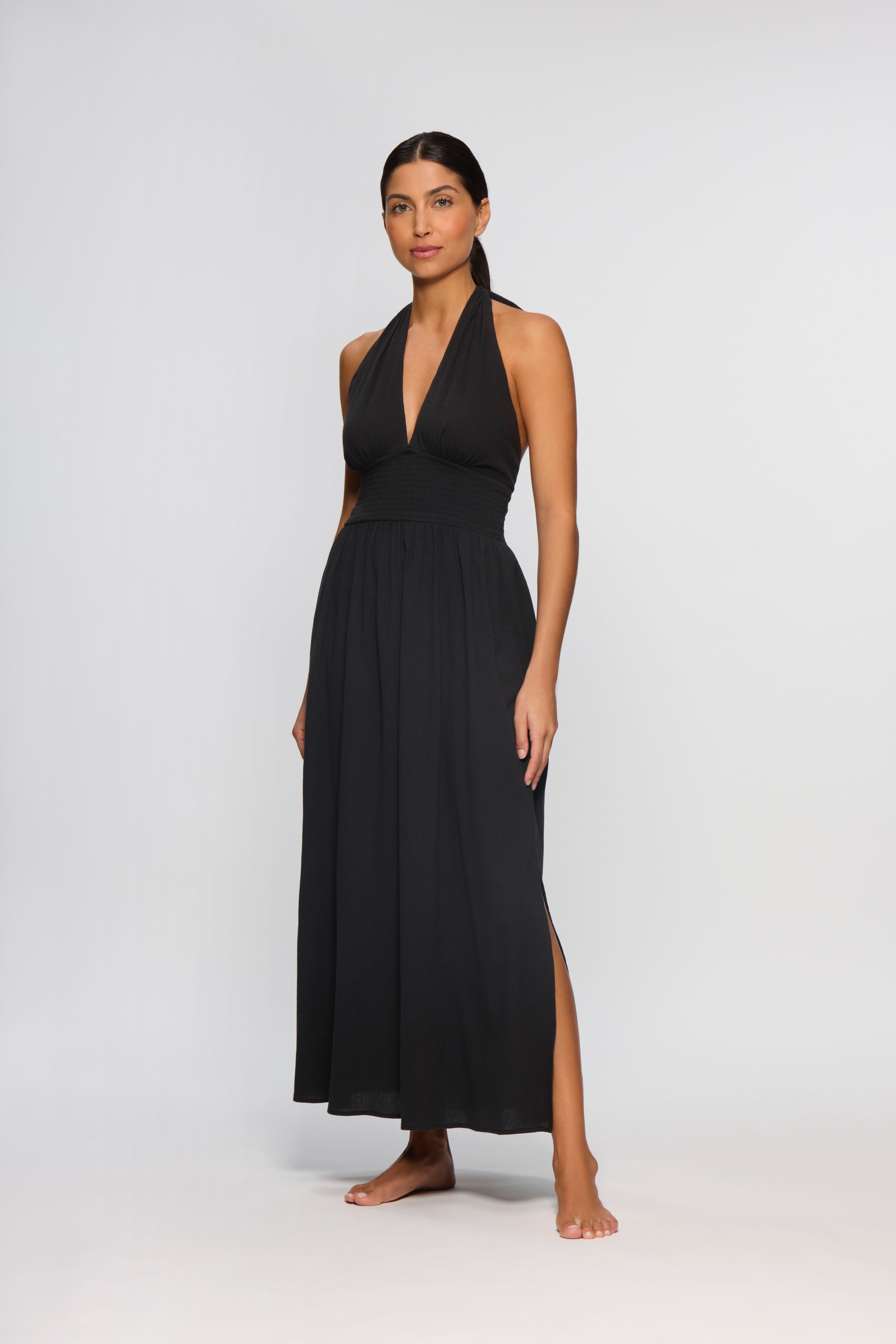 Black Halterneck Maxi Dress – Heidi Klein
