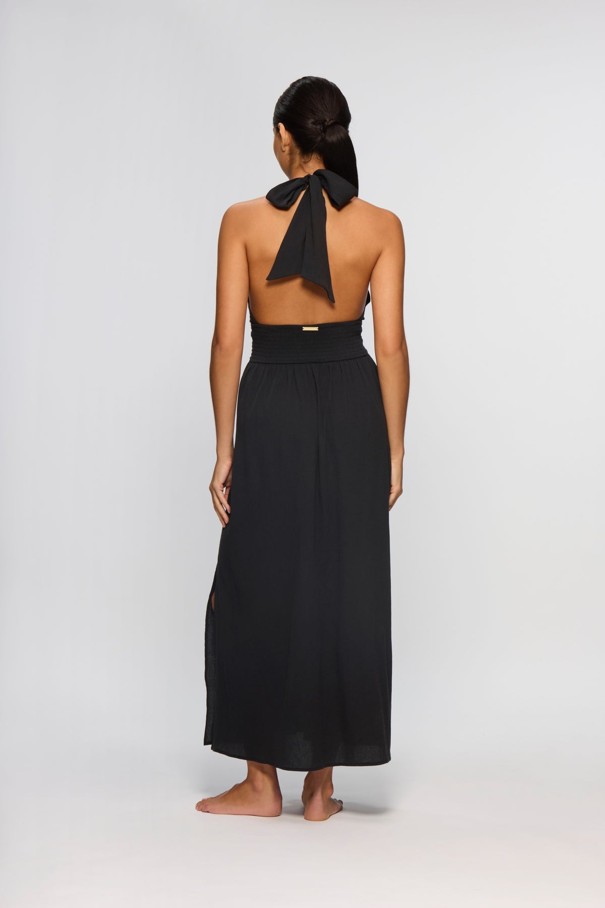 Black Halterneck Maxi Dress