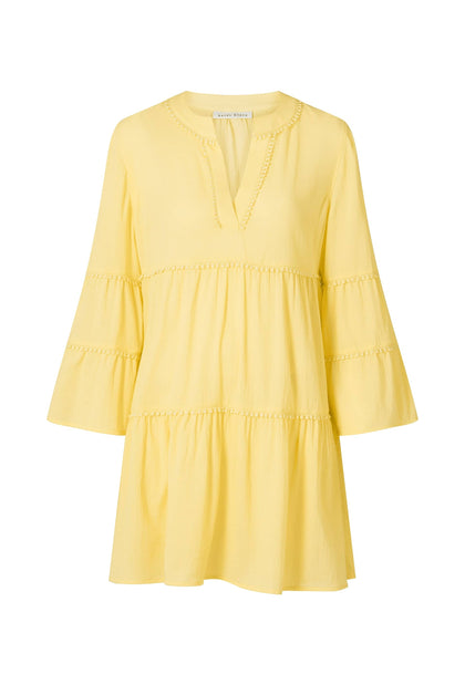 Heidi Klein - UK Store - Clifton Beach V-Neck Flared Sleeve Kaftan in Yellow