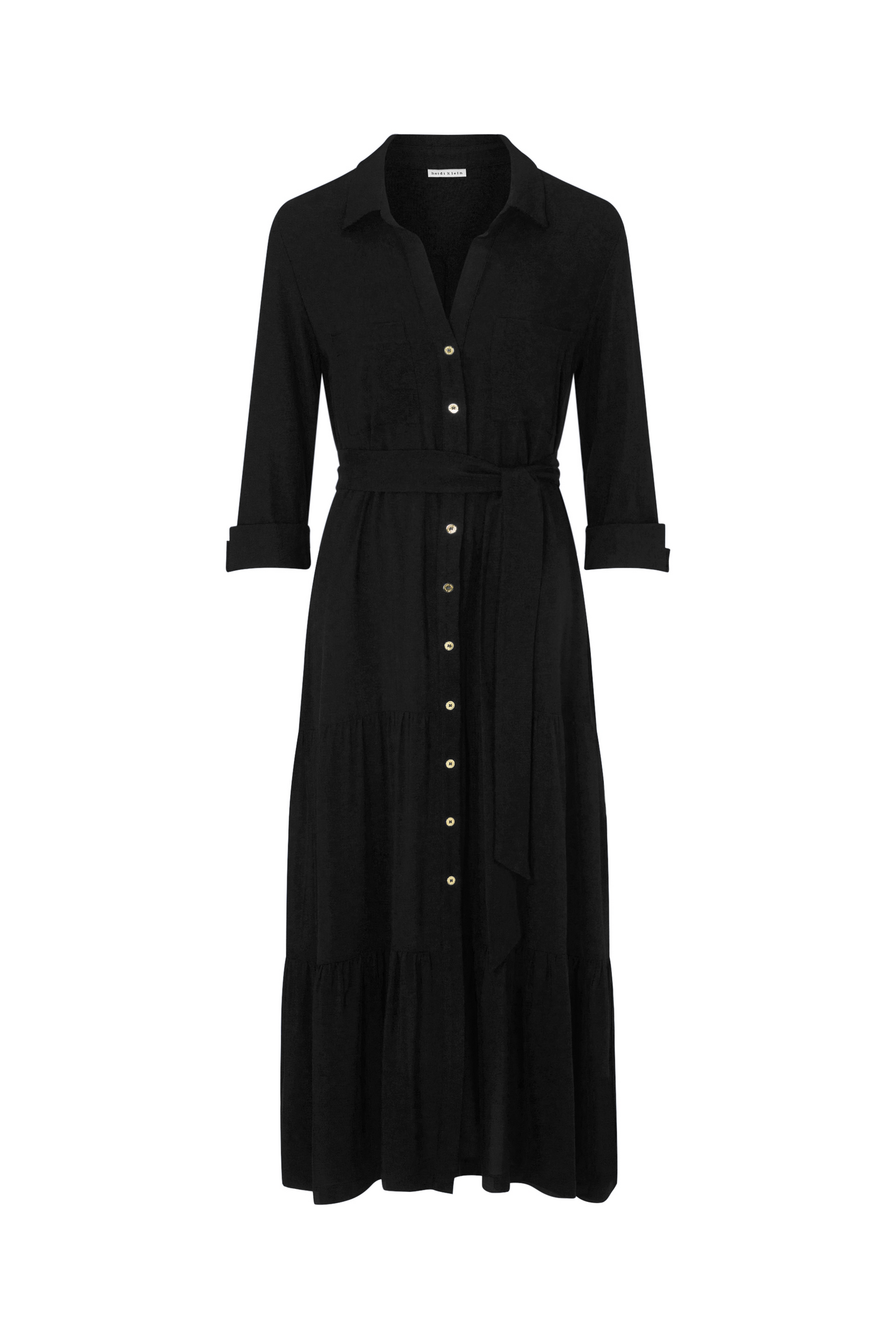 Black Maxi Shirt Dress