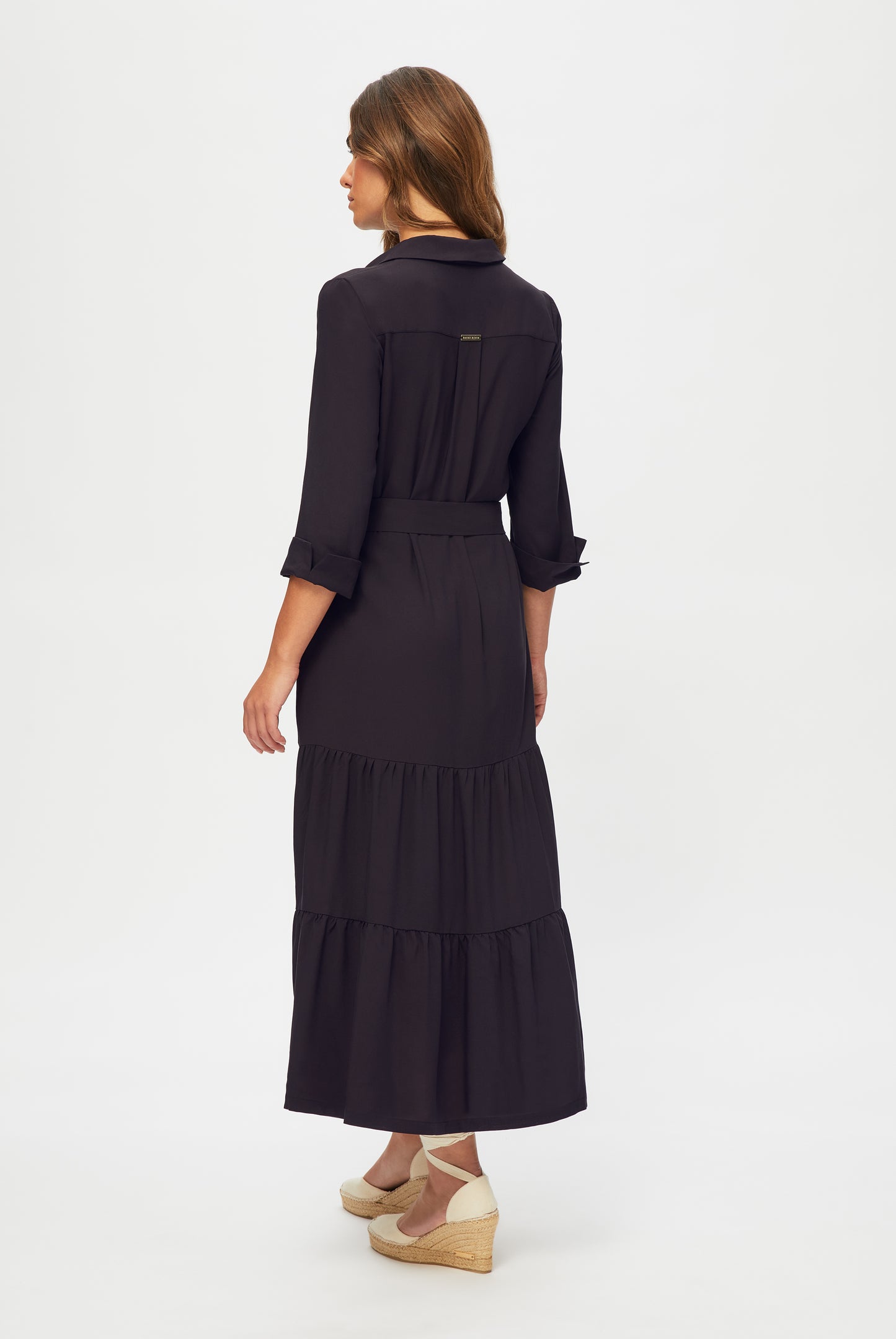 Black Maxi Shirt Dress