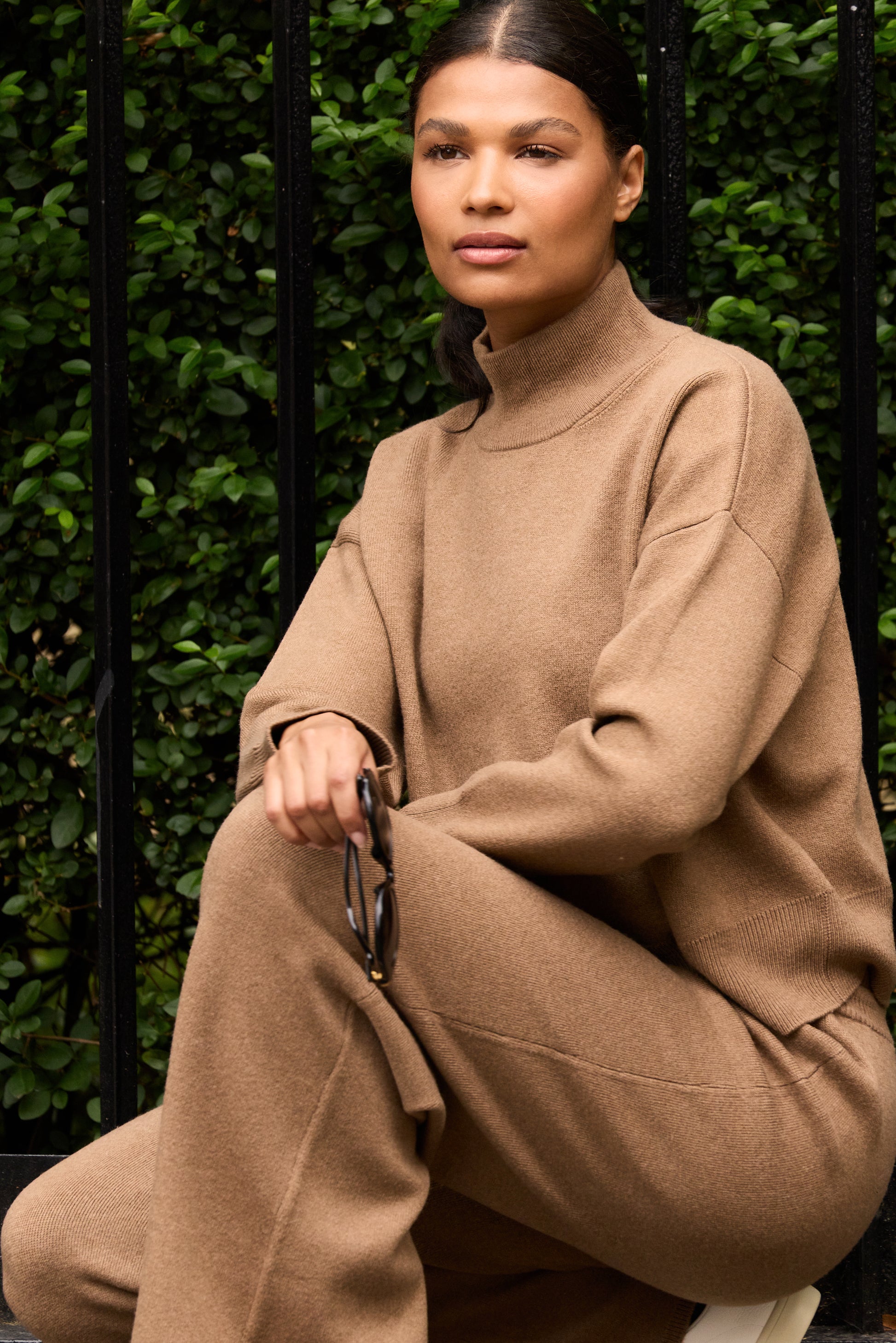 Camel Knitwear Co-ord in 100% Merino wool