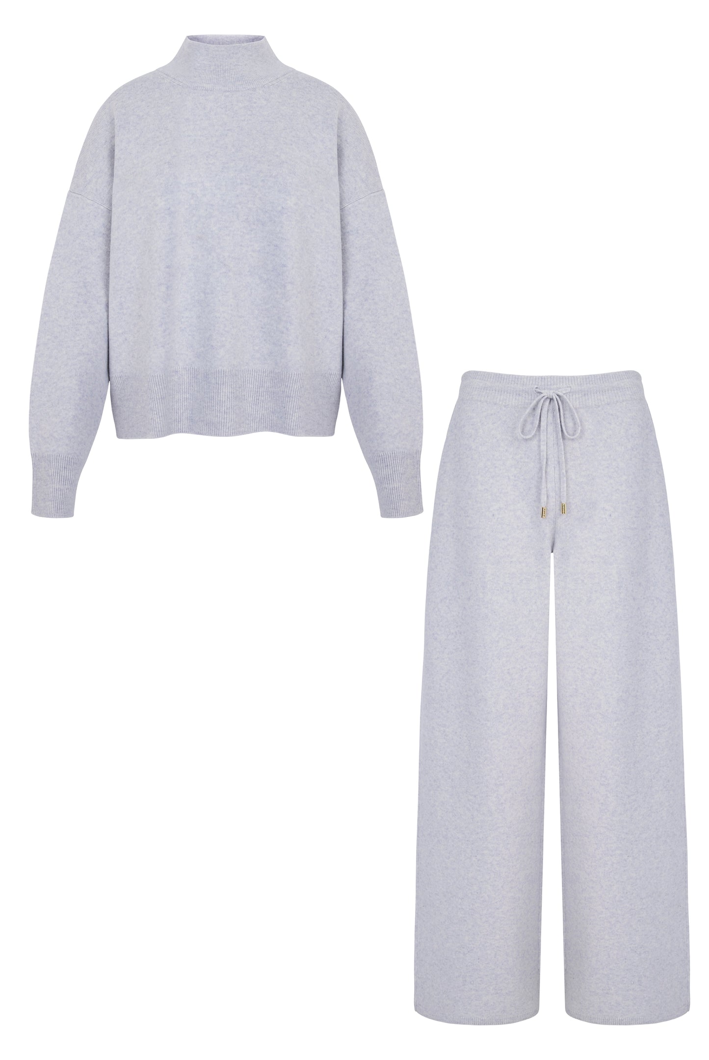 Grey Knitwear Co-ord in 100% Merino wool