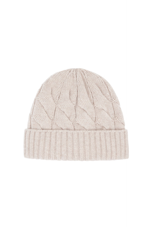 Oatmeal Vail Cable Knit Hat