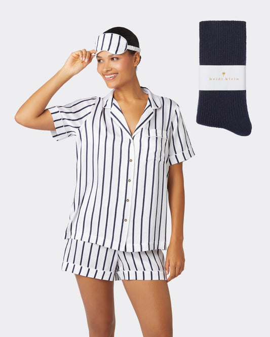 Stripe Silk Nightwear Gift Set