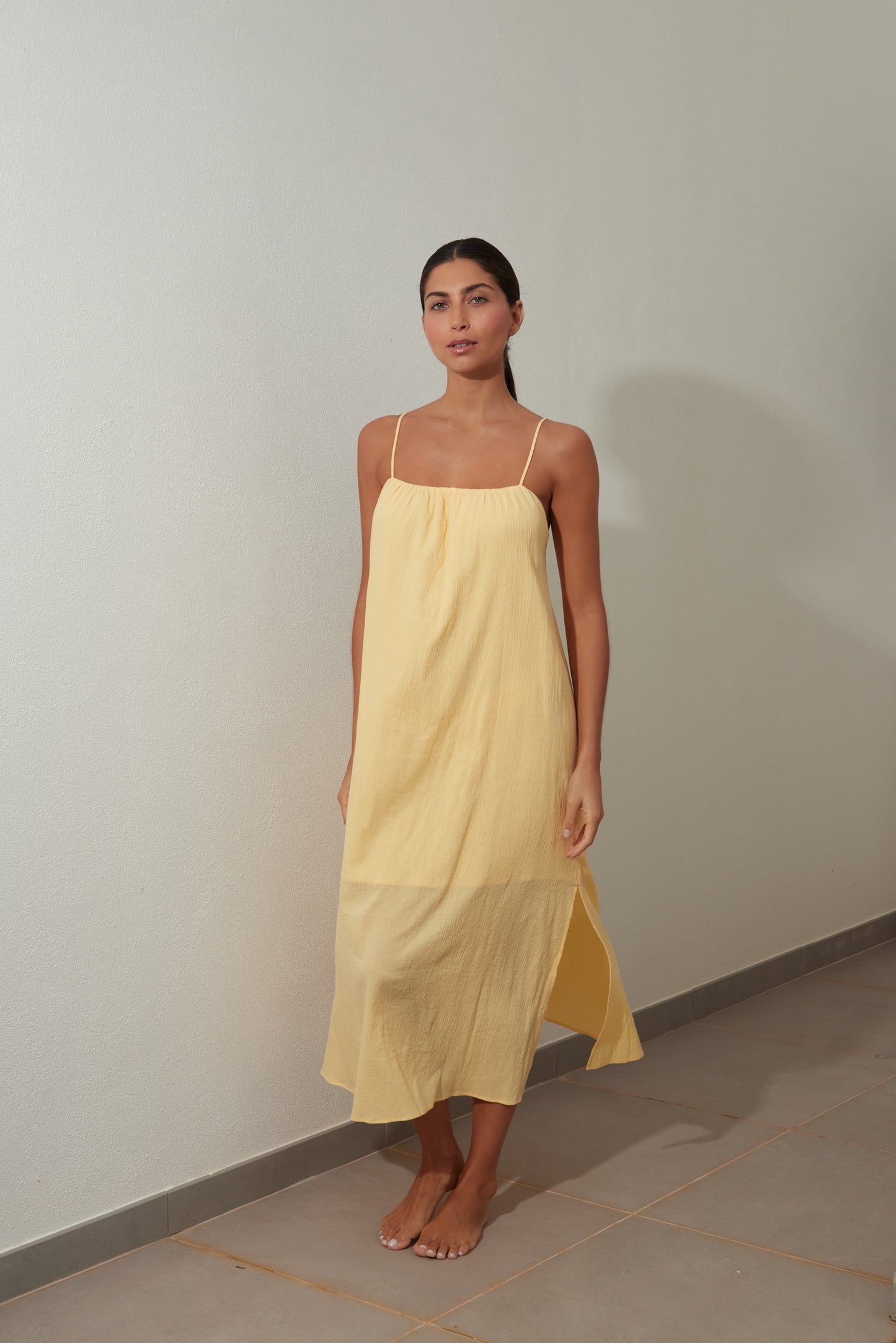 Summer Yellow Midi Dress
