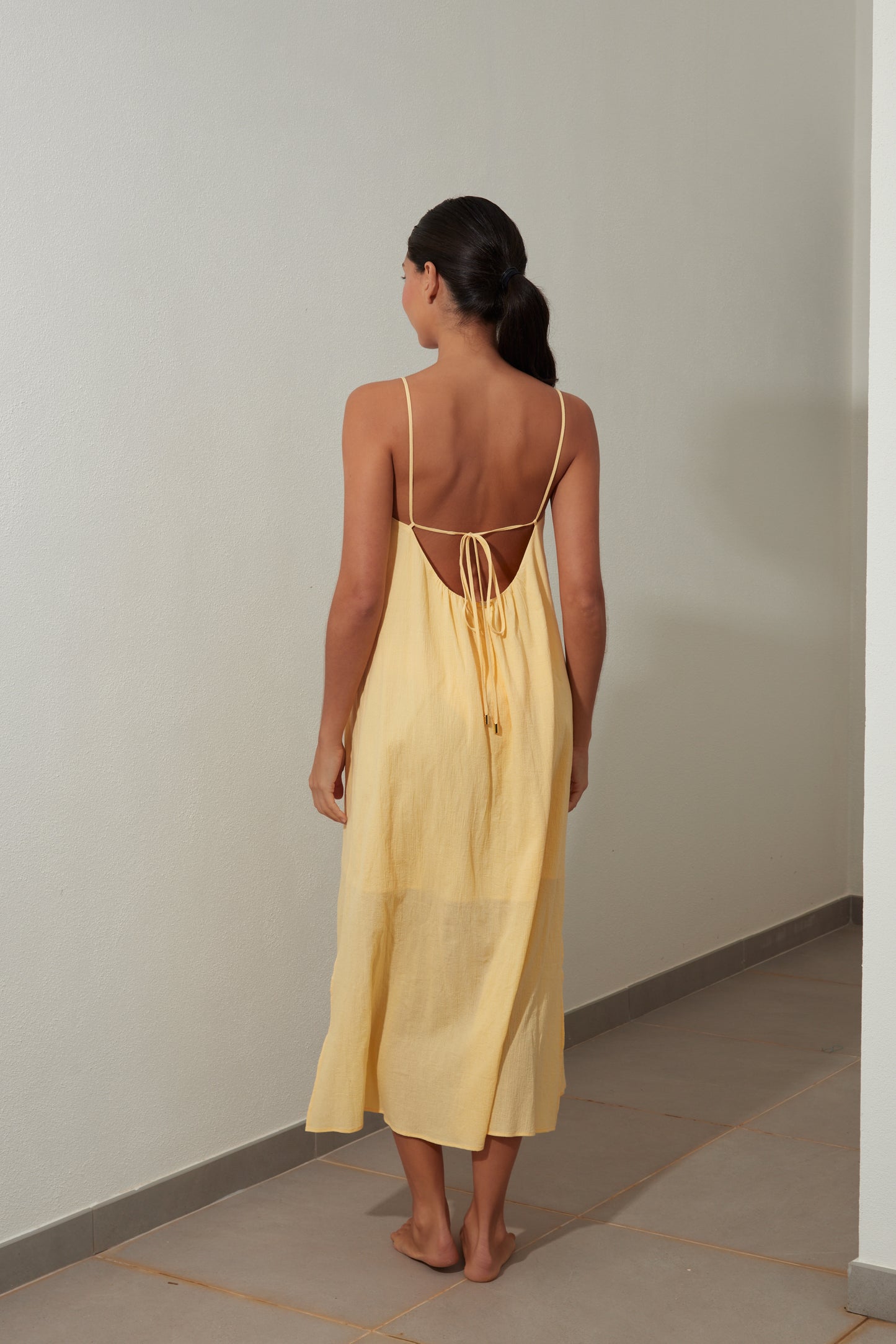 Summer Yellow Midi Dress