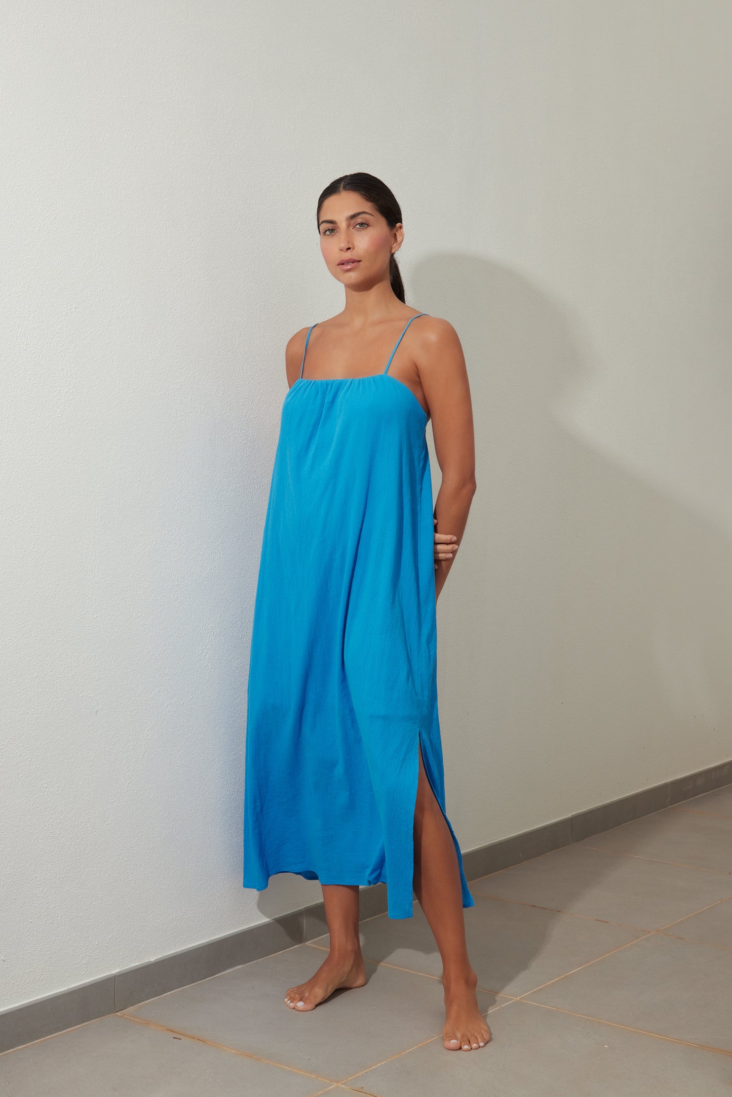 Azure Blue Midi Dress