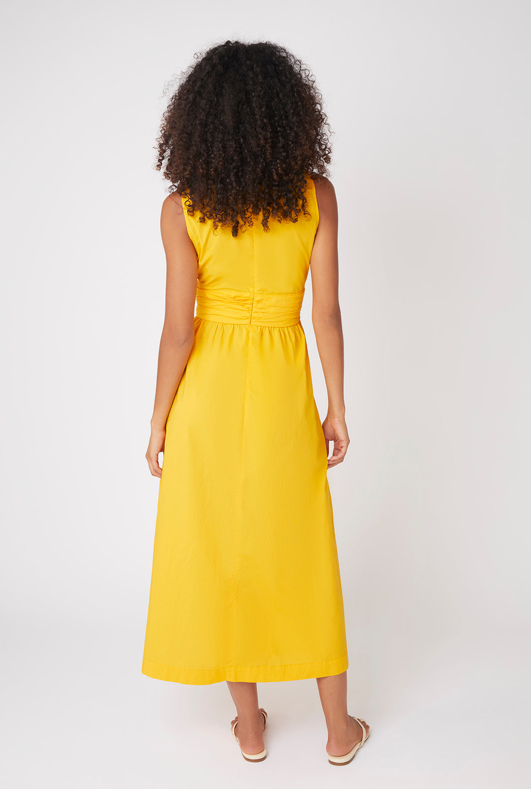 Mimosa Plunge Midi Dress