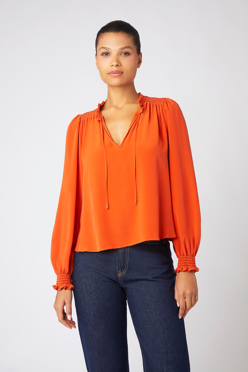 Marylebone Smocked Detail Blouse