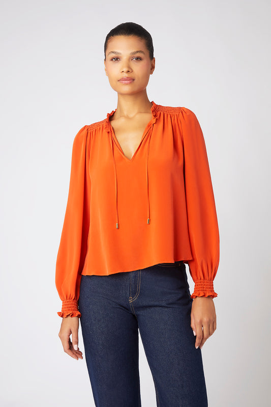 Marylebone Smocked Detail Blouse