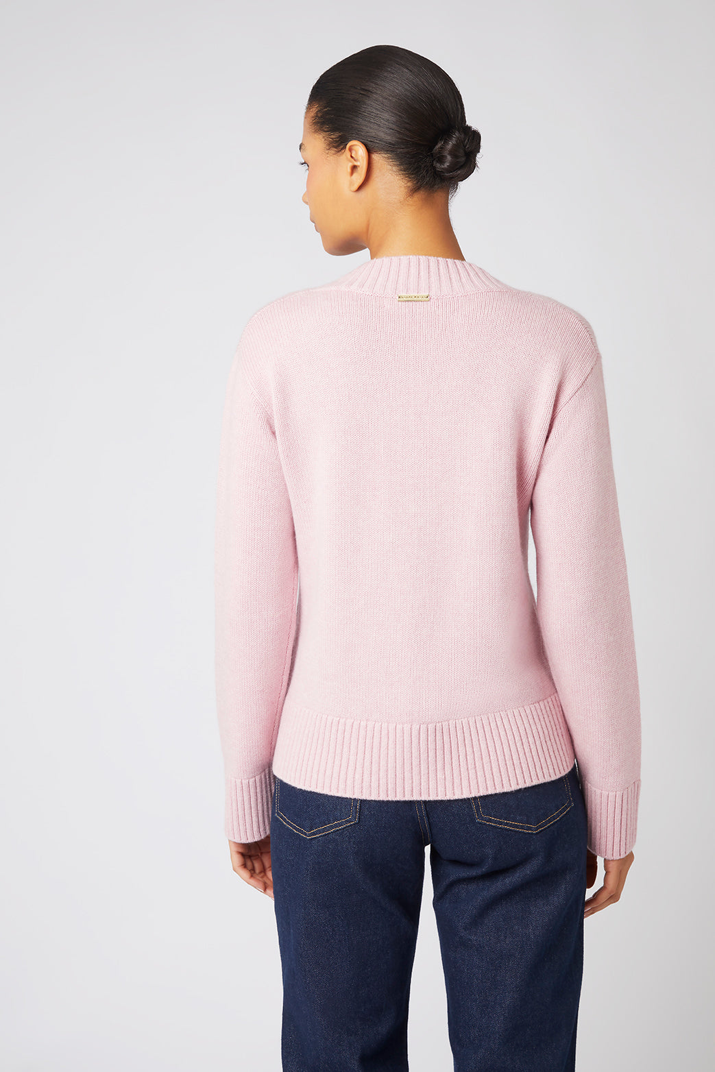 Pink Cortina V Neck Jumper