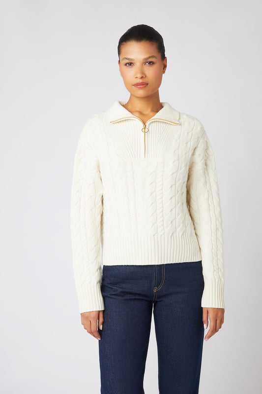 Cream Lake Tahoe Half Zip Jumper