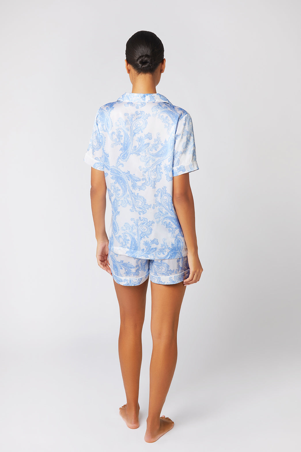 Lucca Short Sleeve Silk Pyjama set