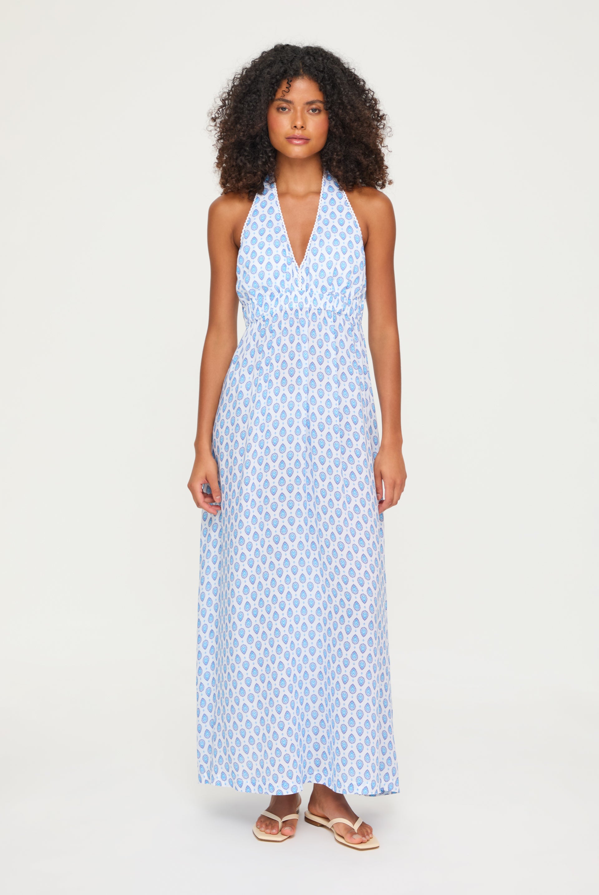 La Croisette Halterneck Maxi Dress