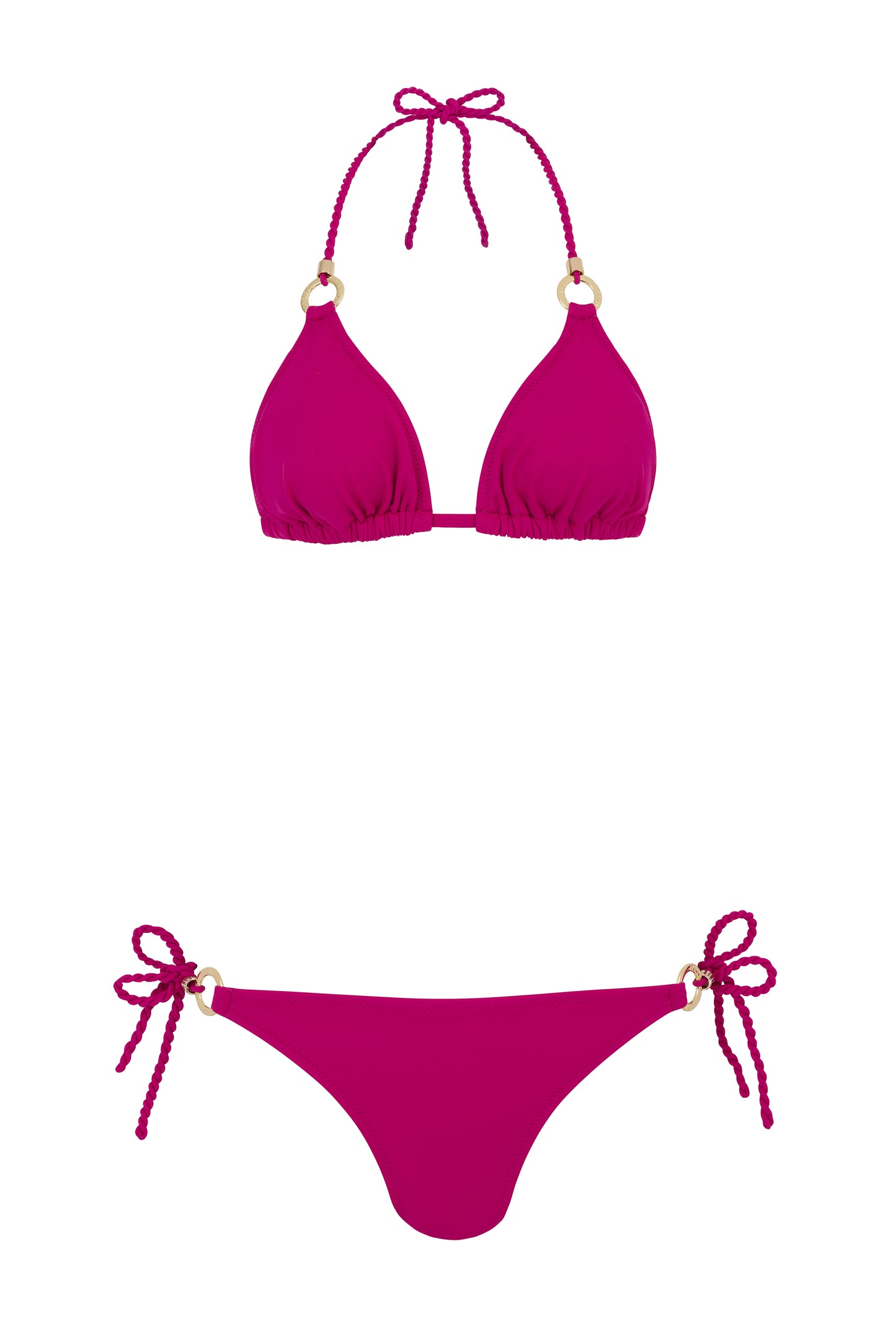 Magenta triangle bikini
