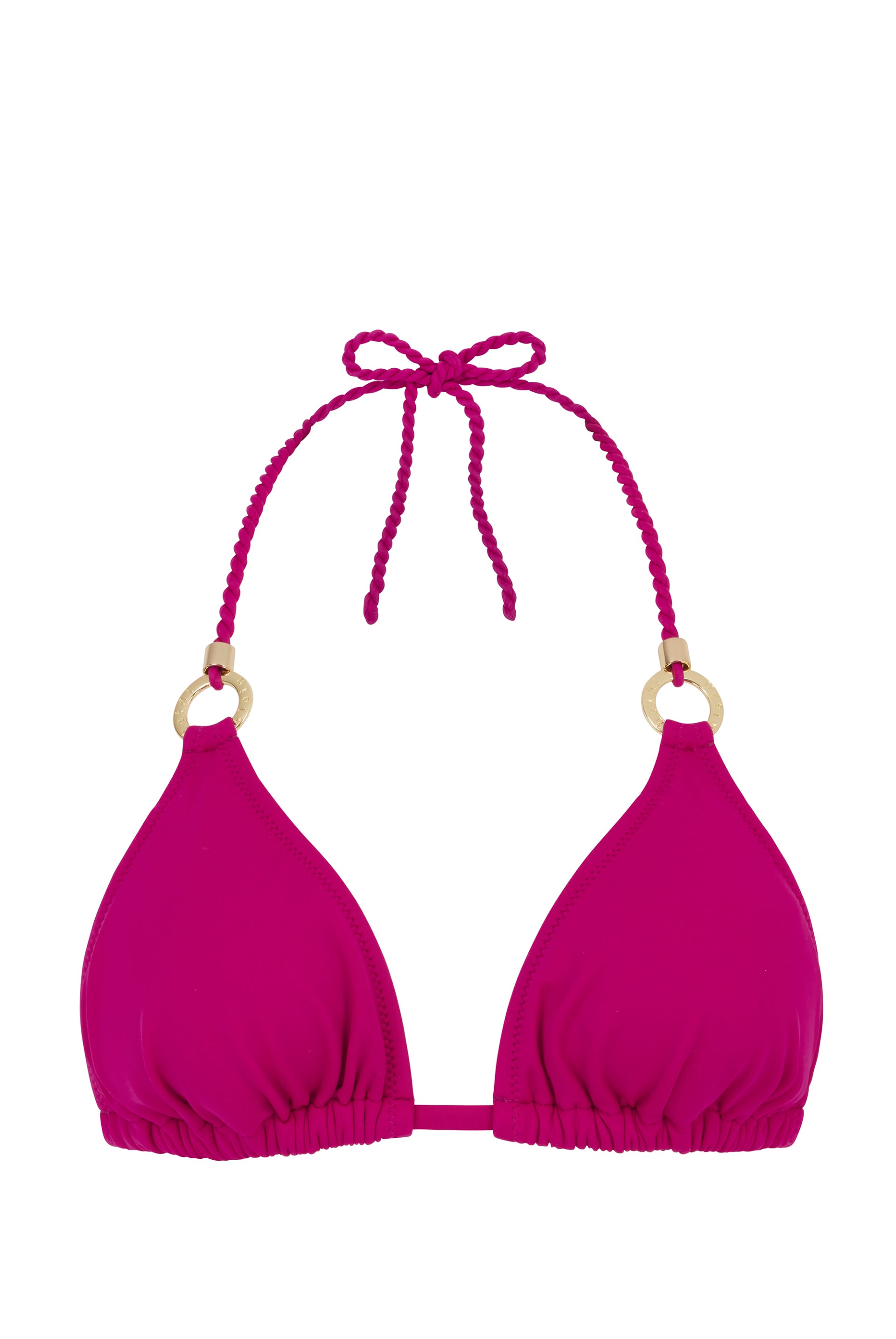 Magenta Triangle bikini top