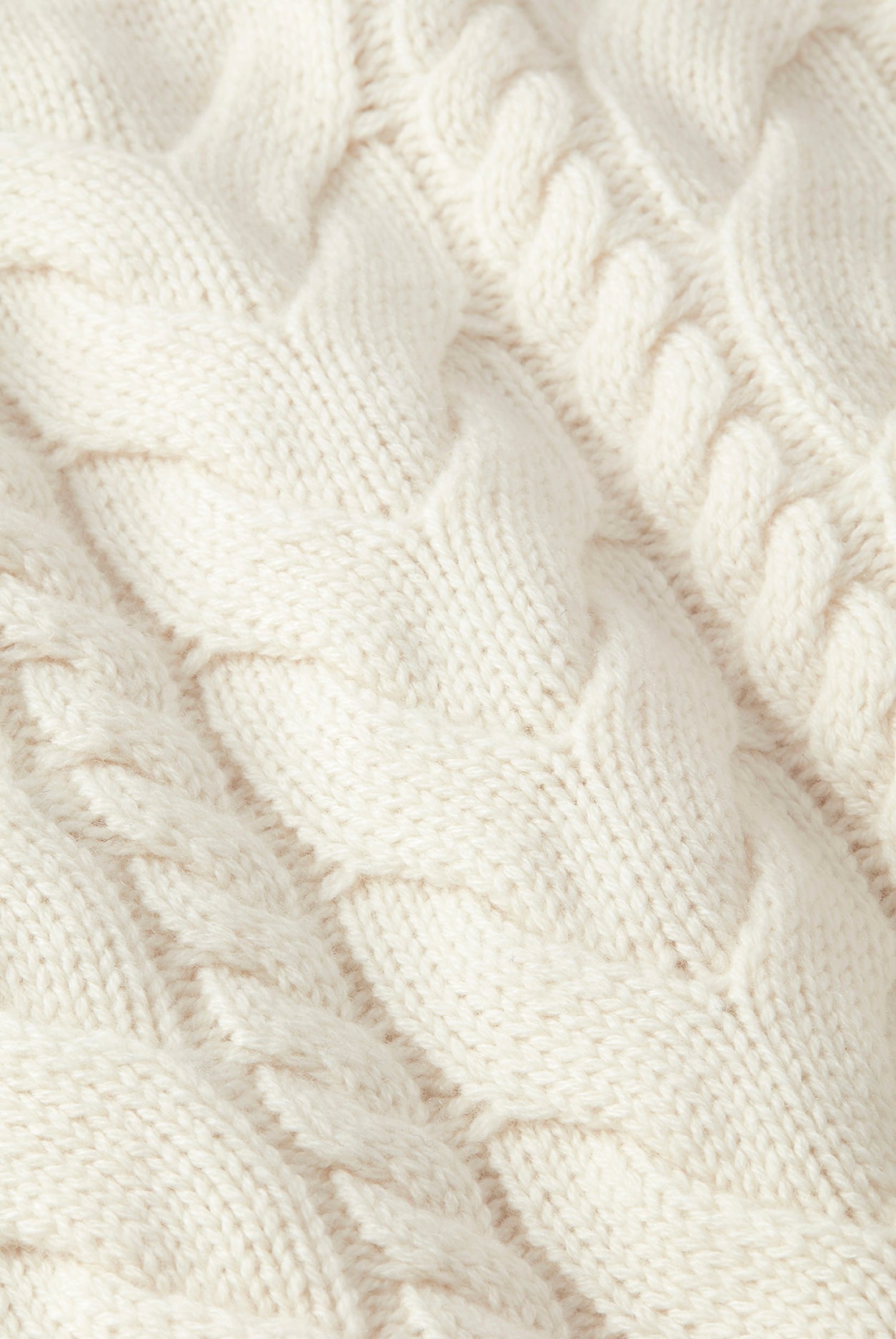 Cream half zip jumper made from merino wool and cashmere