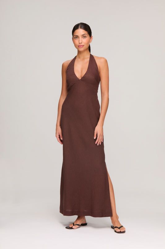 Legzira Halterneck Maxi Dress