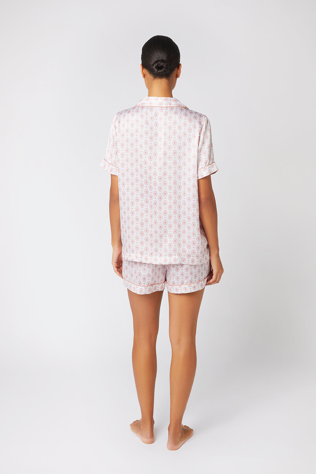 Lucca Short Sleeve Silk Pyjama set